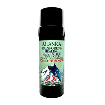 Snowy Summit Alaska Rainforest 2X Salve Stick - Salve for Dry Skin & Joint Relief - Natural Salve for Soothing Skin with Gentle Aroma - Body & Hand Salve - Muscle Rub Alaskan Devil’s Club Oil Snowy SummitAu supplements
