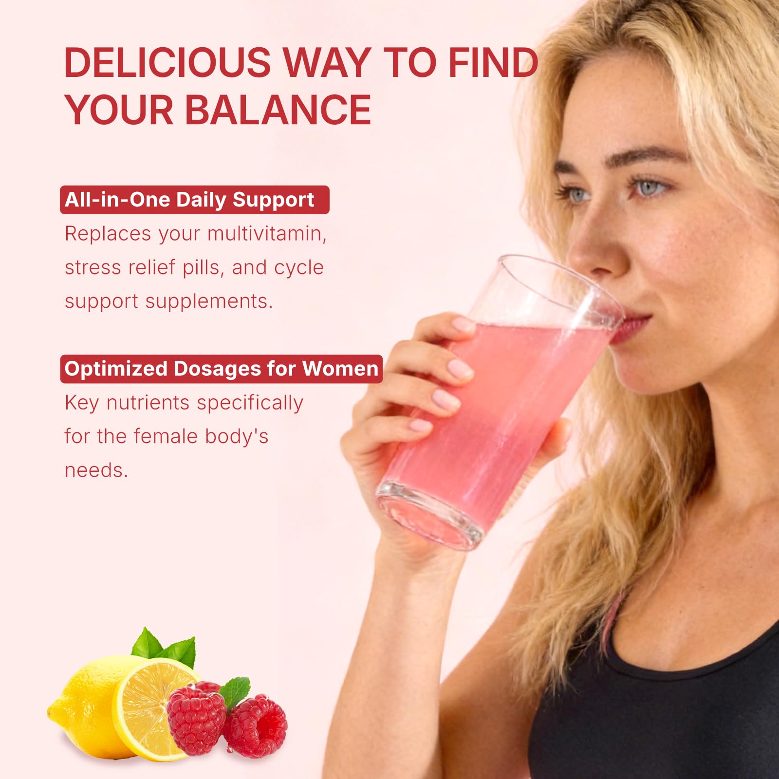 Veltracha Hormone Balance for Women, Myo & D-Chiro Inositol Powder with Folate & Amino Acid & Ashwagandha - Ovarian Support, Mood Regulation & PMS Relief, Raspberry Lemon, 15 Servings VeltrachaAu supplements