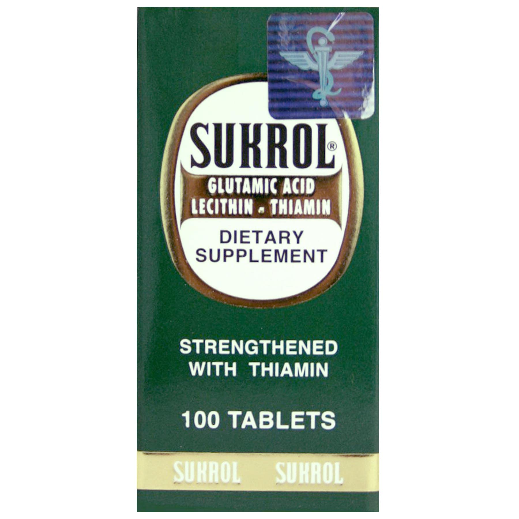 Sukrol, Vitamin, Improve Healthy Brain Function, 100 Tablets, Bottle SukrolAu supplements