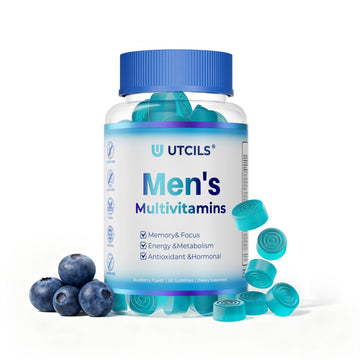 Mens Multivitamin Gummies for Men Daily - Zero Sugar Adult Gummy Vitamins with Saw Palmetto, Omega 3 DHA EPA, Probiotics 5B CFU, CoQ10, Turmeric Ginger for Prostate, Heart, Brain & Energy Support UtcilsAu supplements
