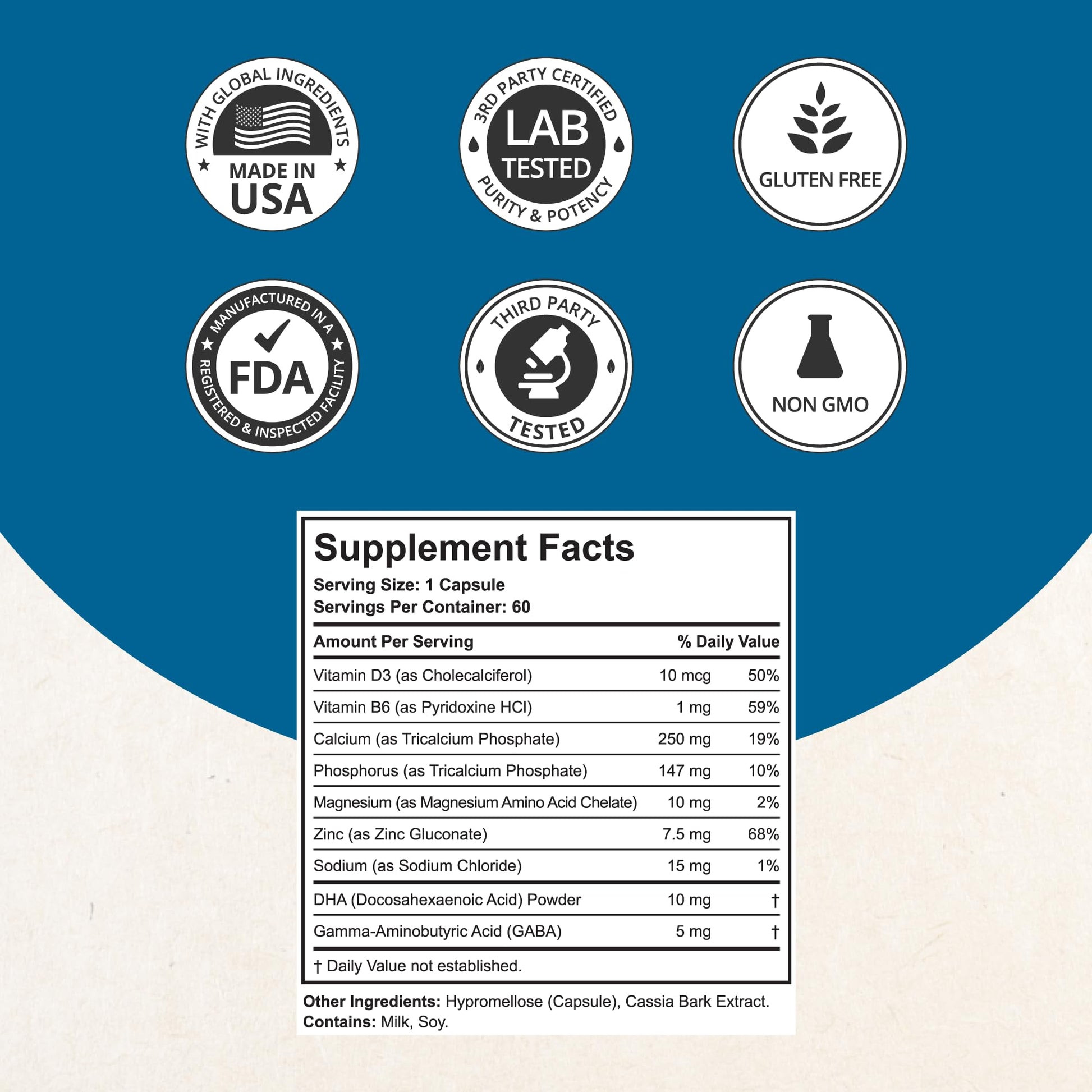 NuBest Grow Power - Calcium Supplement, Magnesium Supplement with Vitamin D3, B6, Zinc, Phosphorus and Multivitamin for Strong Bones, Overall Health for Age 10+ | 60 Capsules | 1 Month Supply NuBestAu supplements