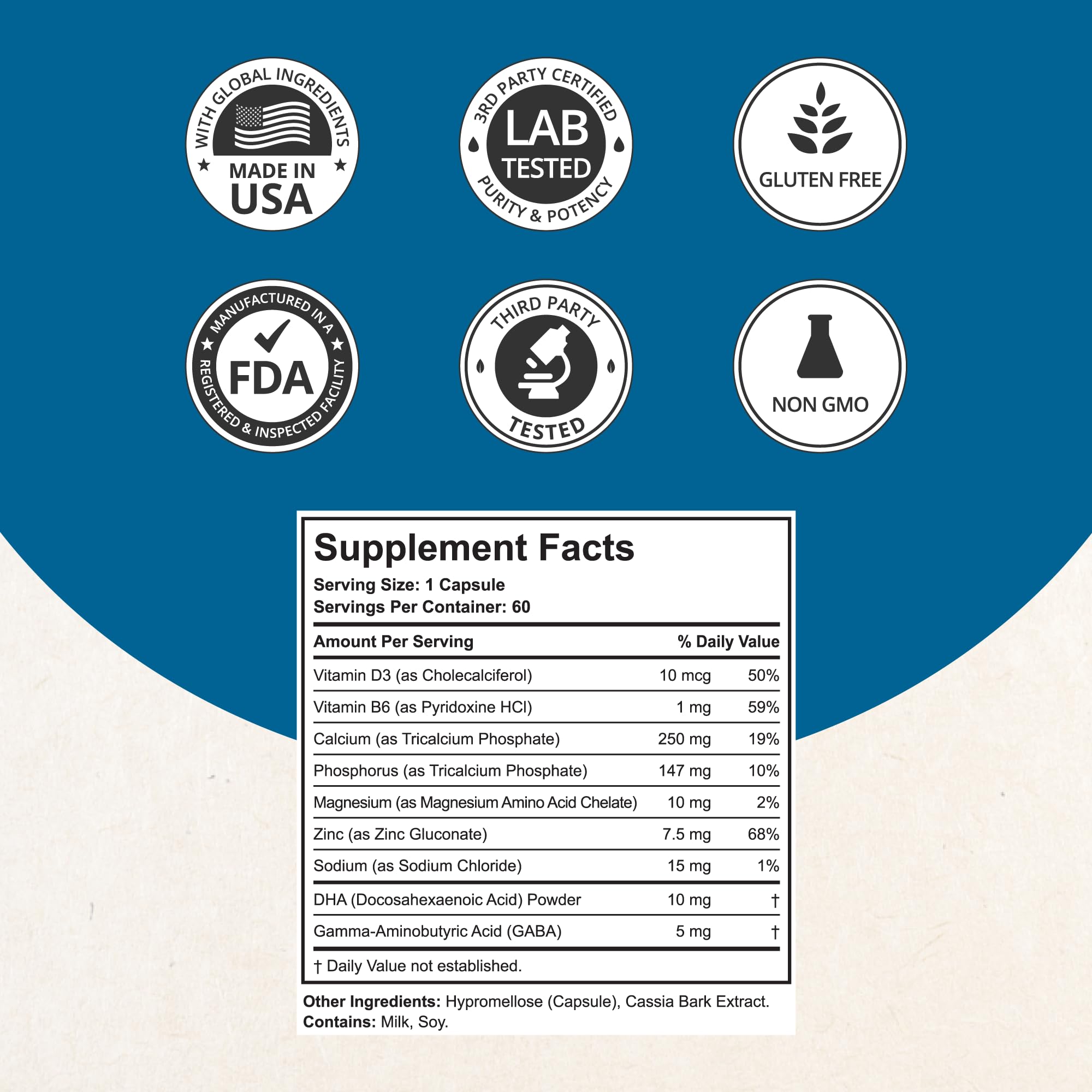 NuBest Grow Power - Calcium Supplement, Magnesium Supplement with Vitamin D3, B6, Zinc, Phosphorus and Multivitamin for Strong Bones, Overall Health for Age 10+ | 60 Capsules | 1 Month Supply NuBestAu supplements