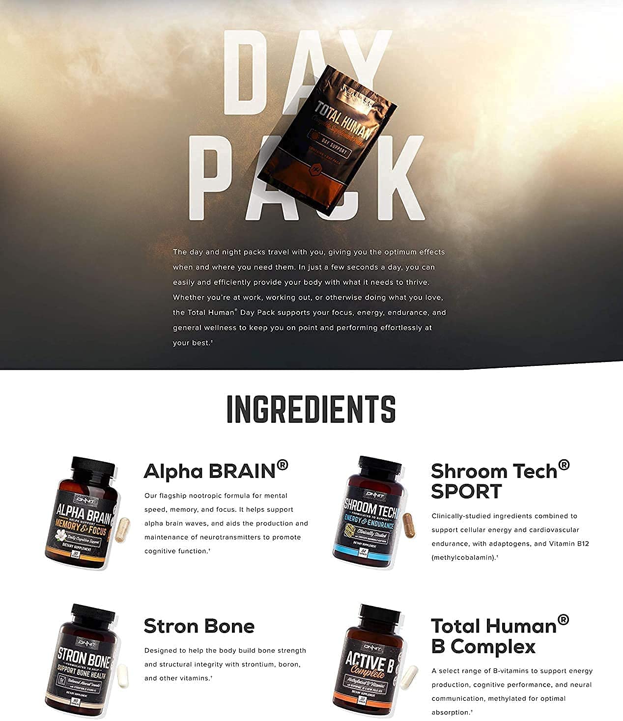 ONNIT Total Human Day and Night Vitamin Packs, 7-Day Supply Capsule ONNITUS supplements