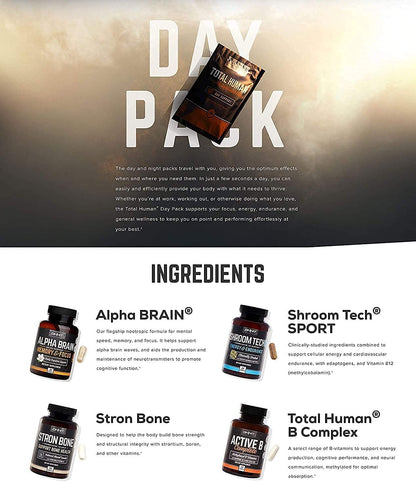 ONNIT Total Human Day and Night Vitamin Packs, 7-Day Supply Capsule ONNITUS supplements