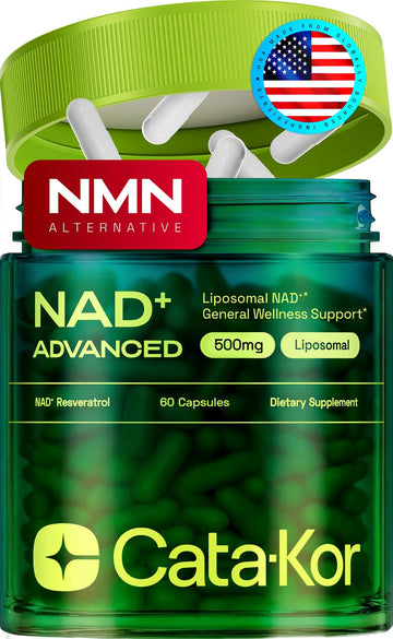 Cata-Kor Liposomal NAD Supplement with Resveratrol – NMN Supplement Alternative – Third-Party Tested – 30-Day Supply – Advanced NAD+ Resveratrol Cata-KorAu supplements