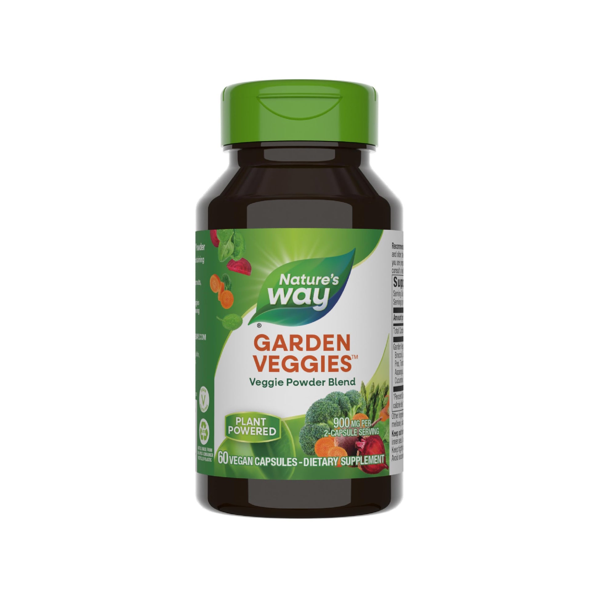 Nature's Way Garden Veggies, Veggie Powder Blend, 900 mg per 2-Capsule Serving, 60 Vegan Capsules Nature's WayAu supplements
