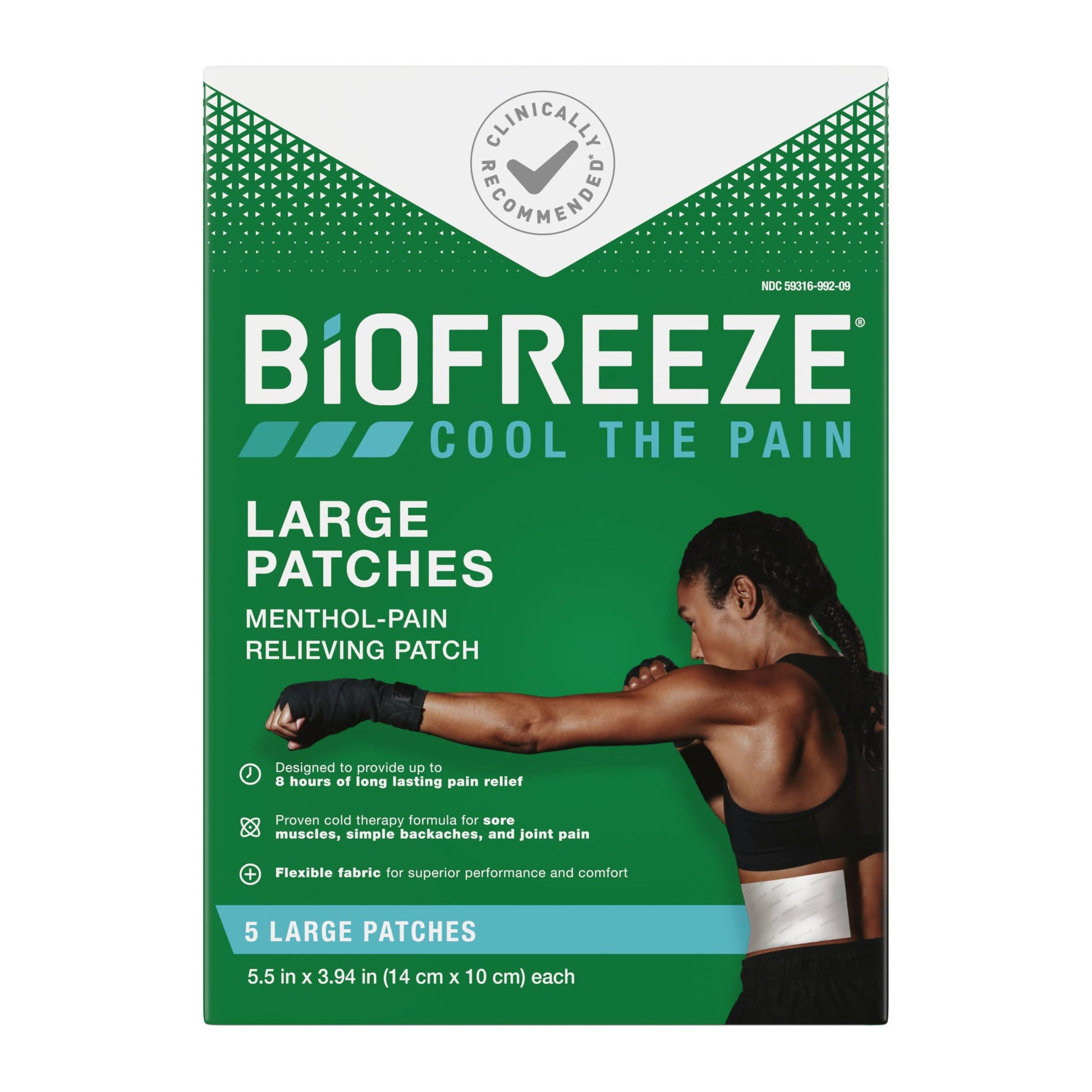 Biofreeze Menthol Pain Relieving Patches (5 Patches Per Box) Up To 8 Hours Of Pain Relief From Sore Muscles, Arthritis, Backaches, Spains, Bruises, Strains And Joint Pain (Package May Vary) BiofreezeAu supplements