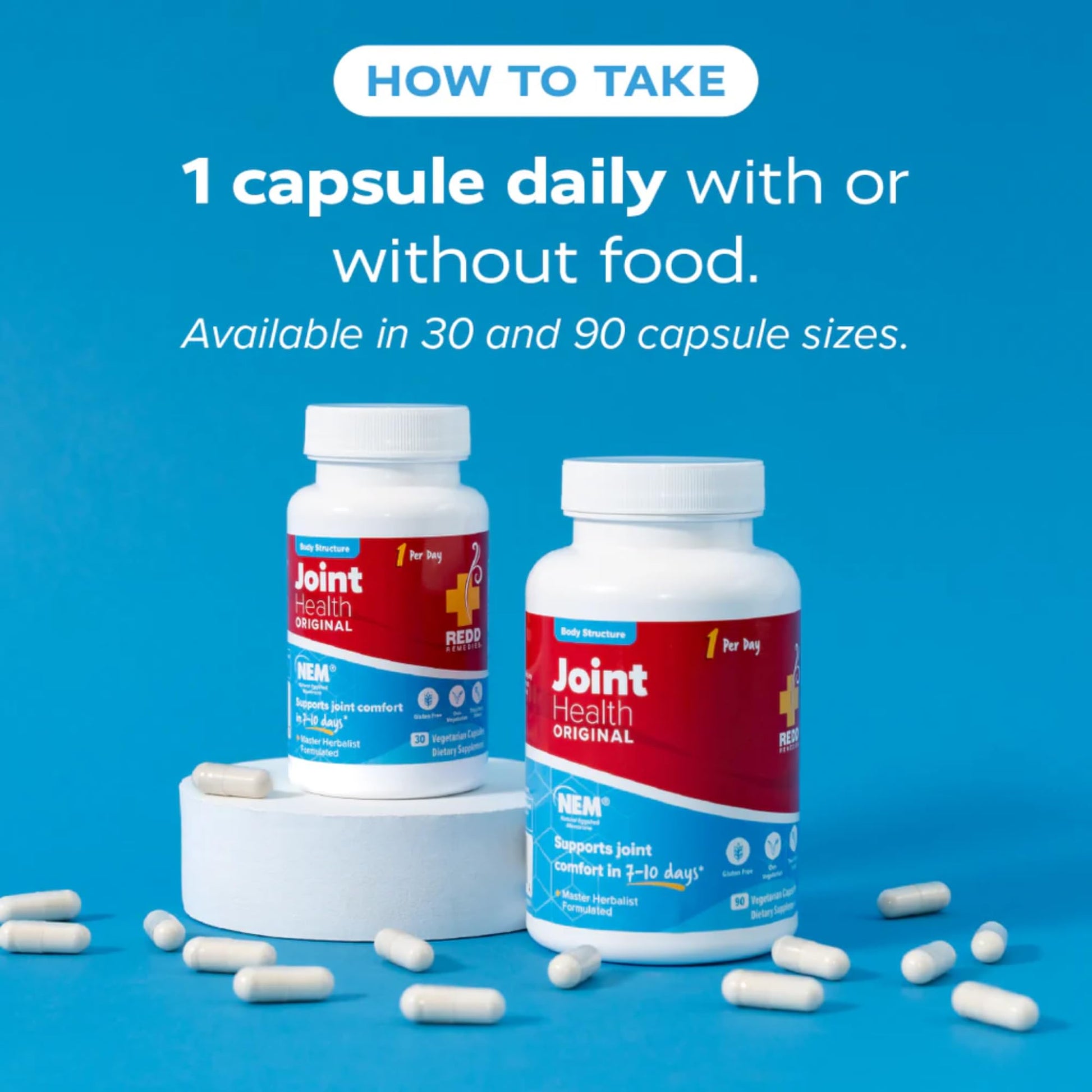 Redd Remedies Joint Health Original, 90 Capsules, and Calcium Mag + D, 120 Capsules Redd RemediesAu supplements