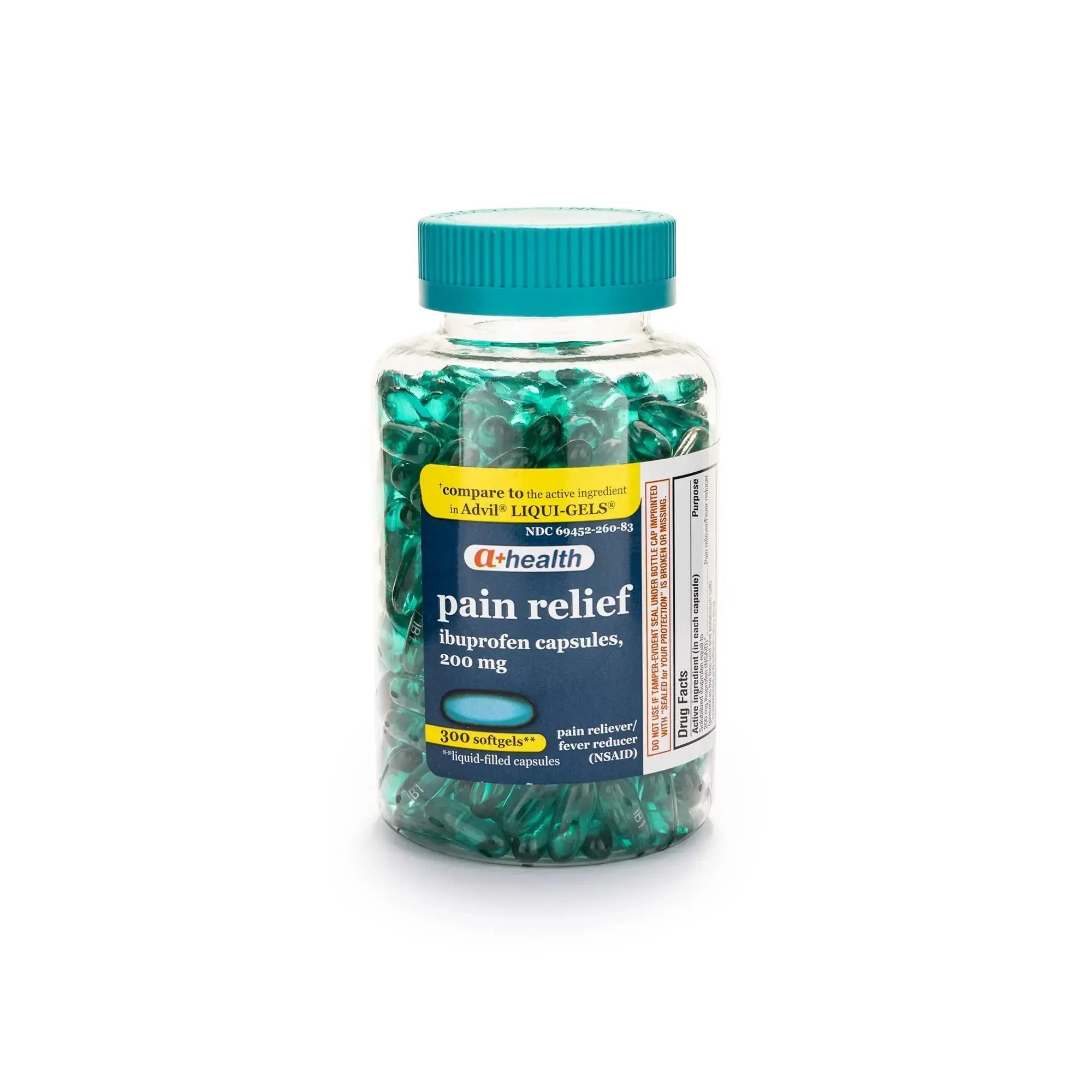 A+Health Ibuprofen 200 Mg Softgels, Pain Reliever/Fever Reducer (NSAID), 300 Count A+HealthAu supplements