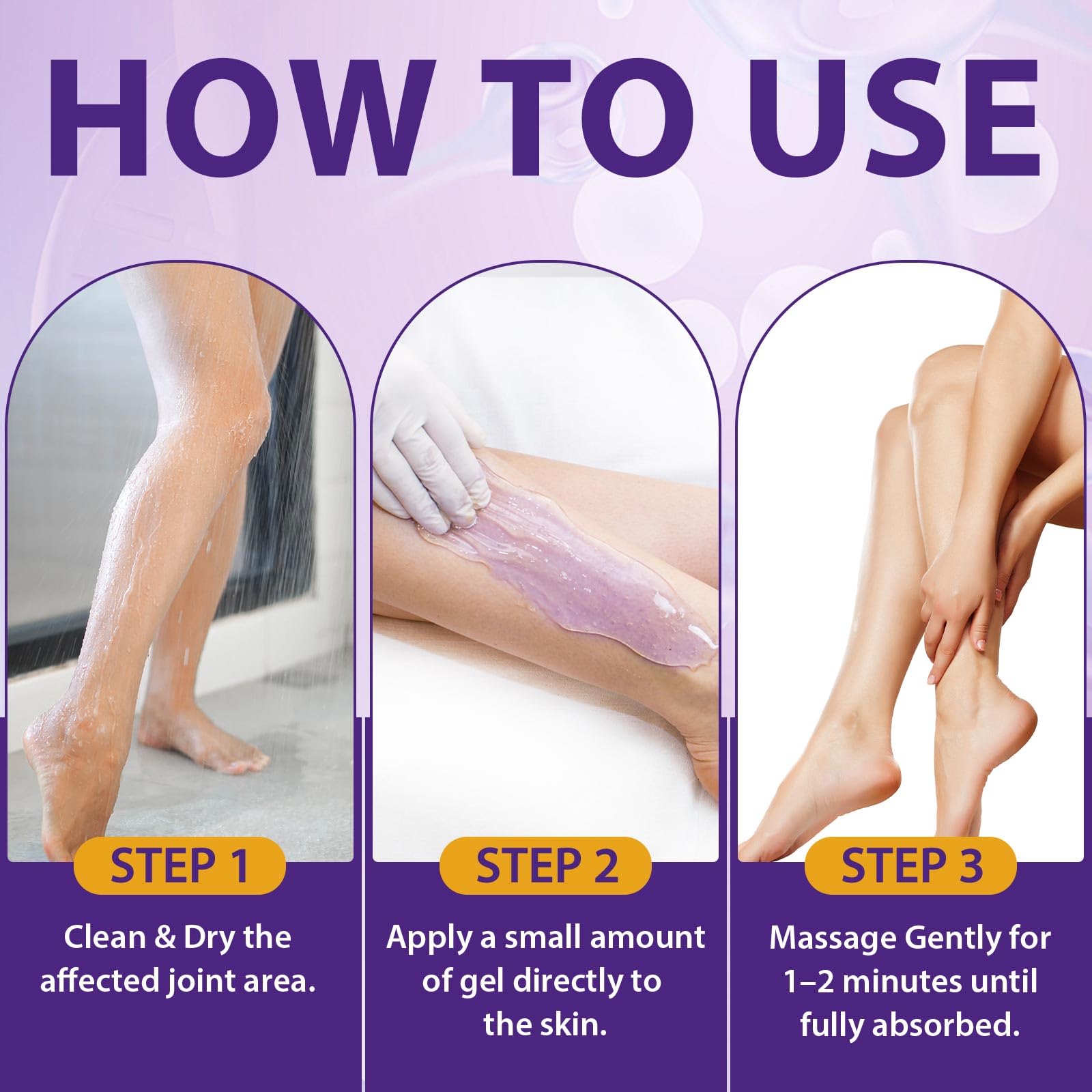 Soothing Massage Gel - Joint Massage Purple Gel, Natural Ingredients & Fast-Absorbing for Soothing Joint, Shoulder, Knee, Back & Muscle Stiffness GTZSXNPAu supplements
