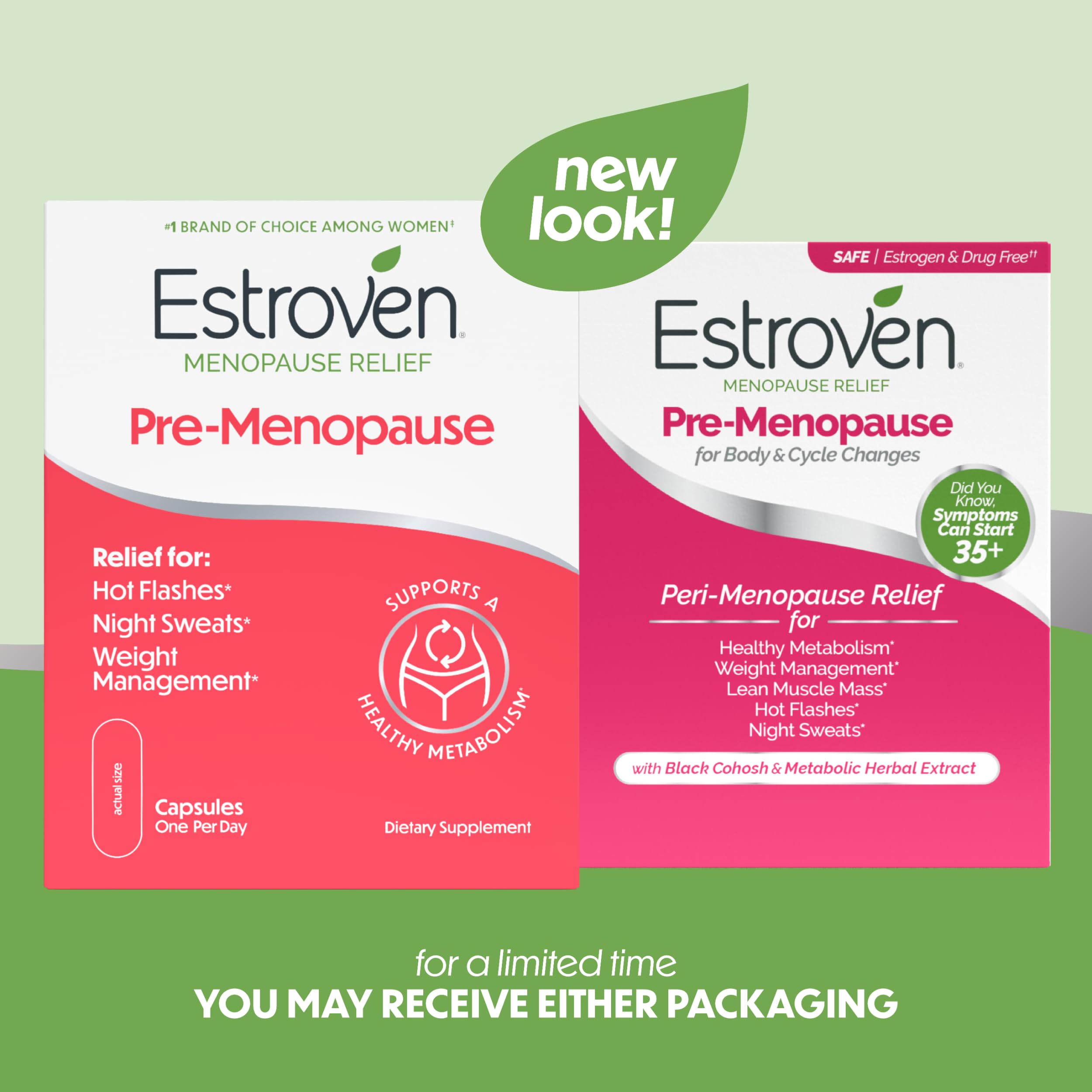 Estroven Pre-Menopause Relief, 30 Ct., Clinically Proven Ingredients, Provides Menopause Relief plus Night Sweats & Hot Flash Relief, Drug-Free or Estrogen Free EstrovenAu supplements
