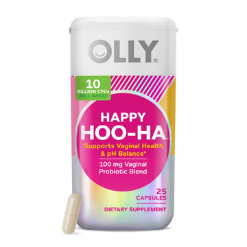OLLY Happy Hoo-Ha Capsules, Probiotic for Women, Vaginal Health and pH Balance, 10 Billion CFU, Gluten Free - 25 Count OLLYAu supplements