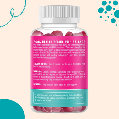 PCOS Herbal Gummies: Manage Cravings and Hormonal Balance; Cinnamon Complex PCOS Herbal TeaUS supplements