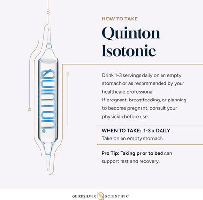 Quicksilver Scientific Original Quinton Isotonic Solution with Sea Water Minerals + Alpine Spring Water - Liquid Hydration, Electrolyte + Multi Minerals Supplement (30 Single Serving Vials) Quicksilver ScientificUS supplements
