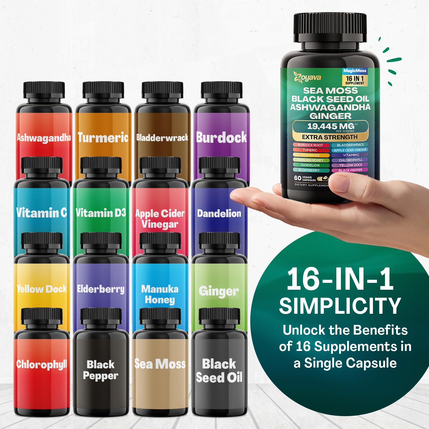 Zoyava Sea Moss 16-in-1 and Saffron 6-in-1 Bundle ZoyavaUS supplements