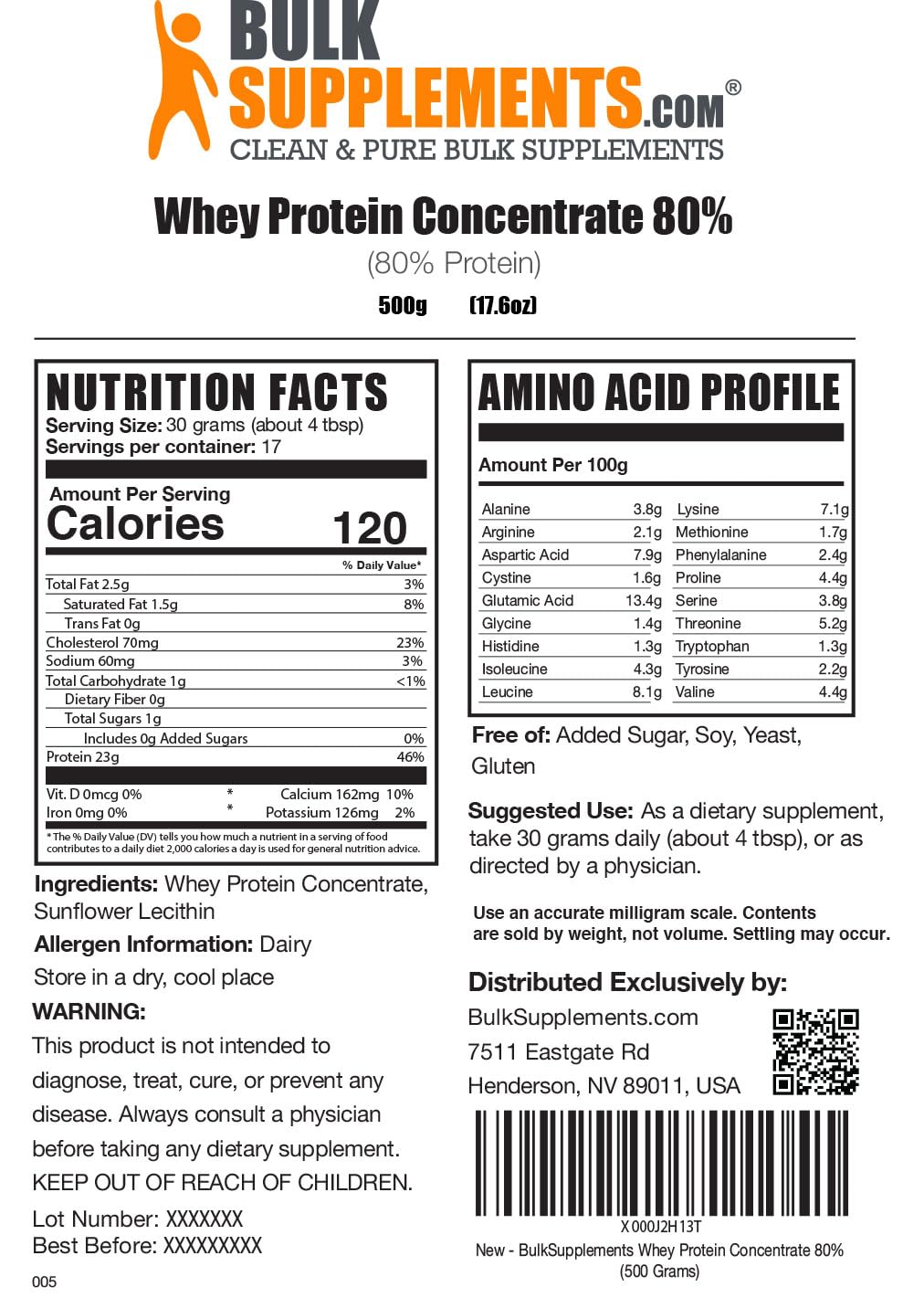 BULKSUPPLEMENTS.COM Whey Protein Concentrate Powder - Protein Powder Unflavored BULKSUPPLEMENTS.COMUS supplements
