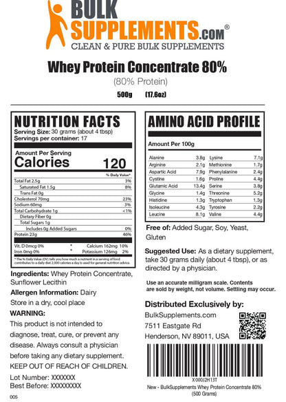 BULKSUPPLEMENTS.COM Whey Protein Concentrate Powder - Protein Powder Unflavored BULKSUPPLEMENTS.COMUS supplements