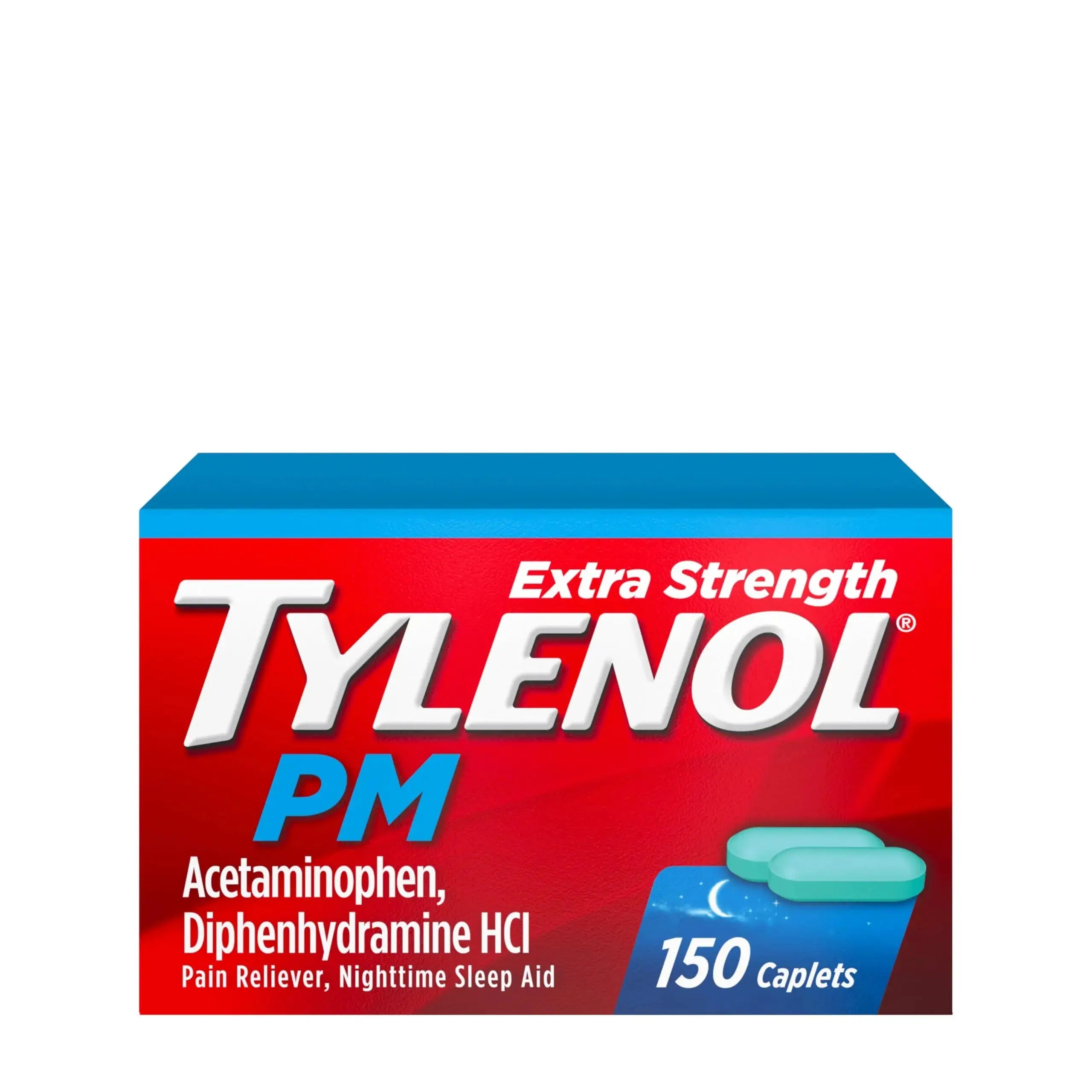 Tylenol PM Extra Strength Nighttime Pain Reliever & Sleep Aid Caplets, 500 mg Acetaminophen & 25 mg Diphenhydramine HCl, Relief for Nighttime Aches & Pains, Non-Habit Forming, 150 ct TylenolAu supplements