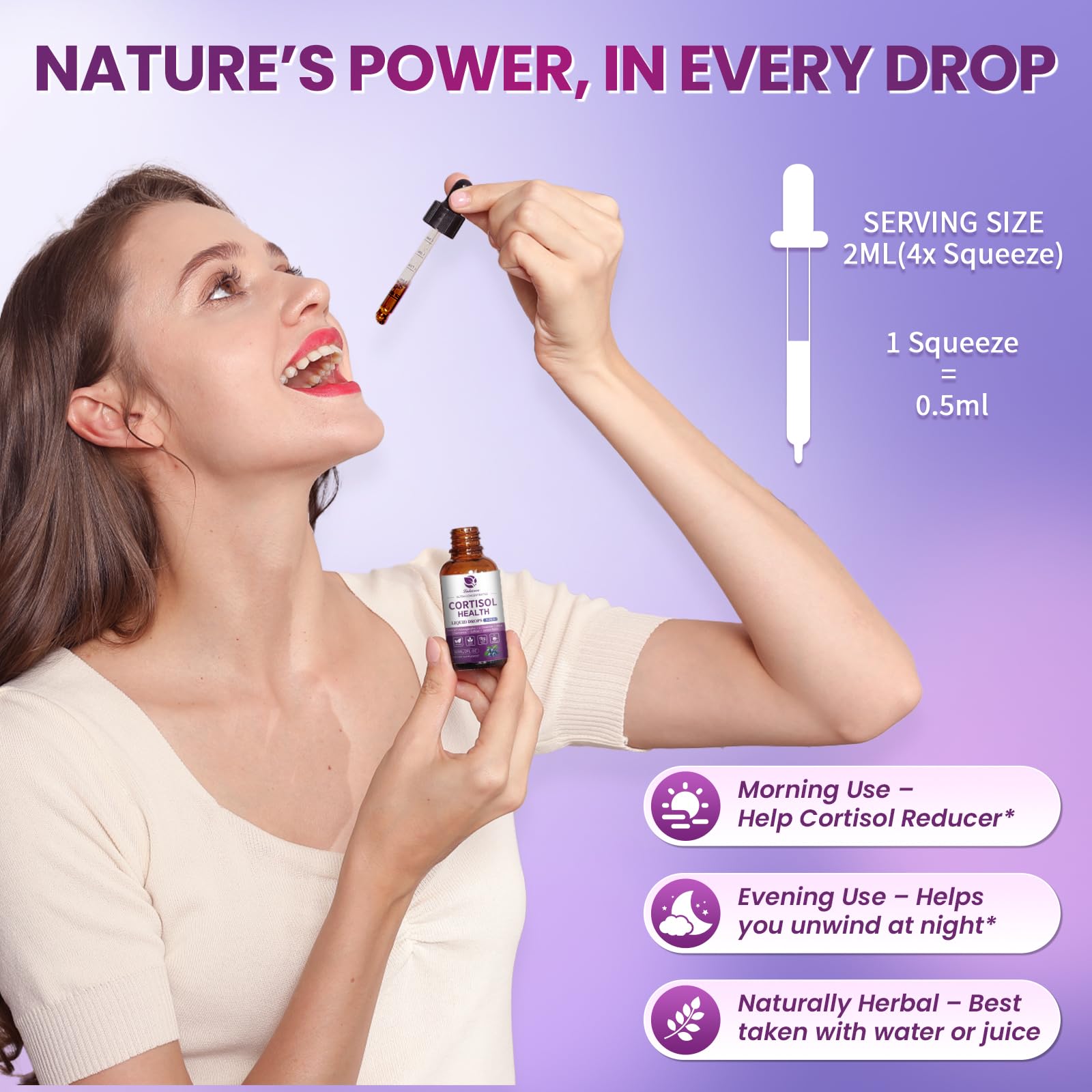 Cortisol Supplements for Women, Cortisol Reducer Manager Detox with KSM-66® Ashwagandha, Kava, Lemon Balm & Vitamin C B5 B6, Lower Cortisol, Hormone Harmony Liquid Drops, 2 FL.OZ, Blueberry Flavor LukareeAu supplements