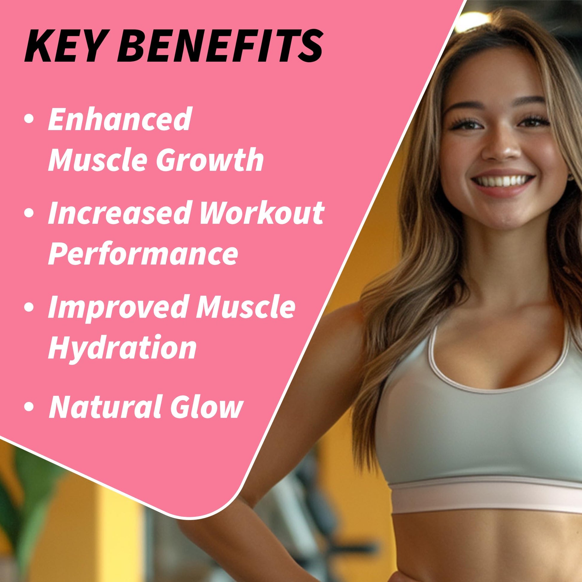 Creatine Supplement for Women's Booty Gains - Unflavored Micronized Creatine Peach PumpUS supplements