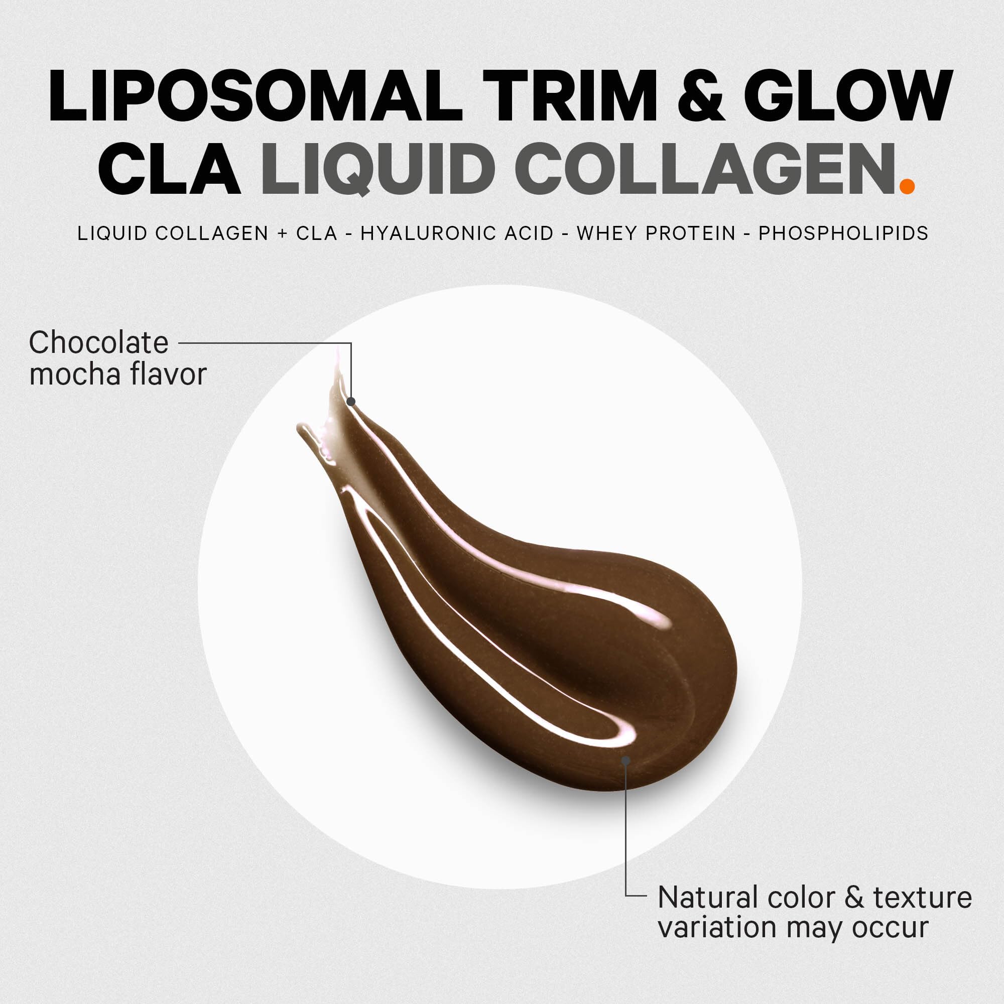 Codeage Liquid Collagen Supplement Chocolate Flavor, Beauty Trim & Glow Liposomal Collagen Peptides, CLA Conjugated Linoleic Acid, Hyaluronic Acid, Vitamin E, Hydrolyzed, Non-GMO, 15.22 fl oz CodeageAu supplements