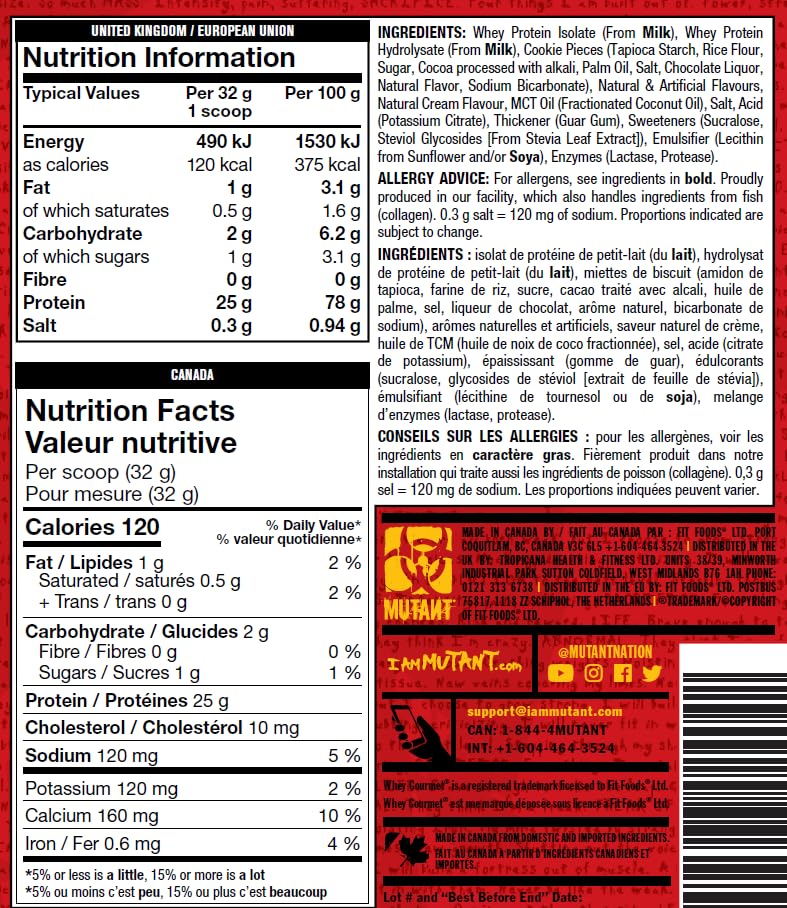 MUTANT ISO Surge – Pure whey Protein Isolate Powder, Low carb, Low Fat, Digestive Enzyme Boosted MutantAu supplements