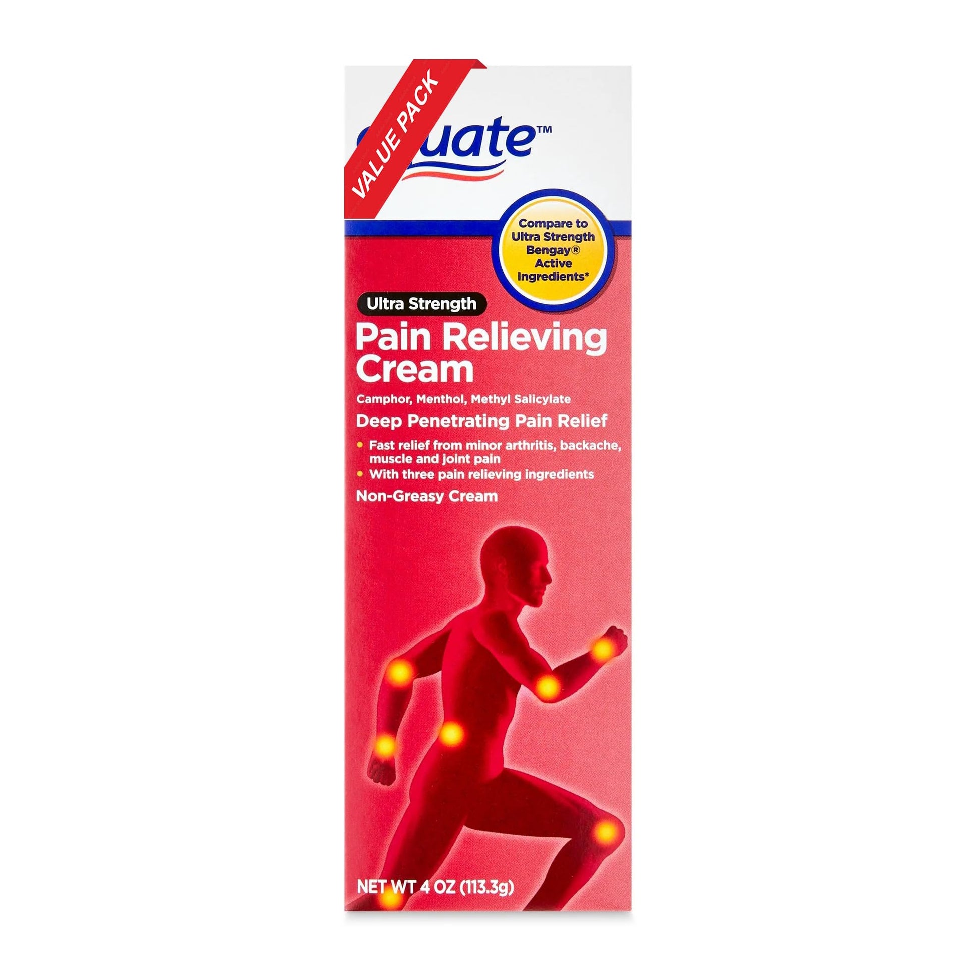 Equate Ultra Strength Pain Relieving Cream, Equate Ultra Strength Pain Relieving Cream Muscle Rub, 4 oz, Pack of 4 Aus HealthcareAu supplements