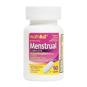HealthA2Z® Menstrual Complete Pain Relief Tablets | Relieves Cramps, Bloating, Fatigue, Backache & Headache (90 Counts) HealthA2ZAu supplements