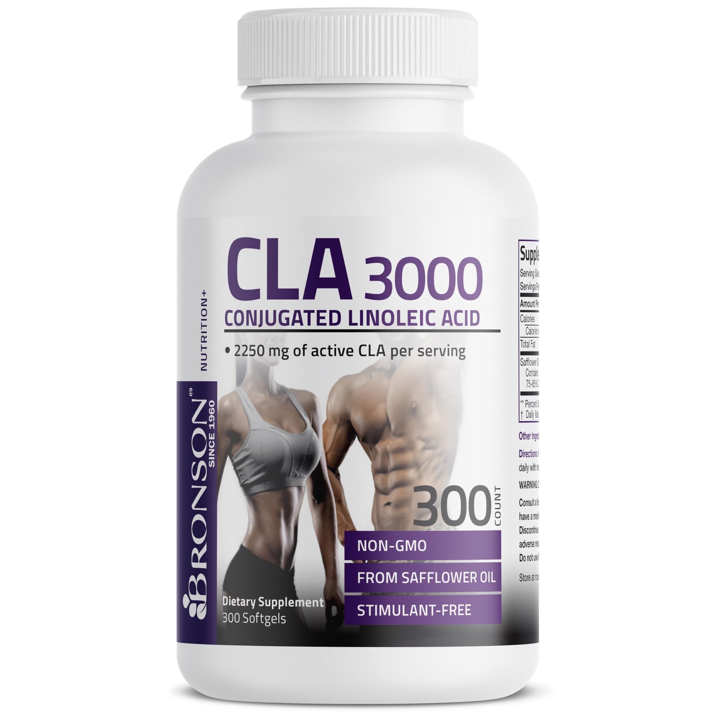 Bronson CLA 3000 Extra High Potency Supports Healthy Weight Management Lean Muscle Mass Non-Stimulating BronsonUS supplements