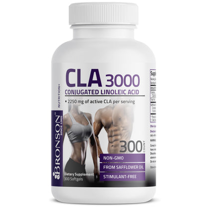 Bronson CLA 3000 Extra High Potency Supports Healthy Weight Management Lean Muscle Mass Non-Stimulating BronsonUS supplements
