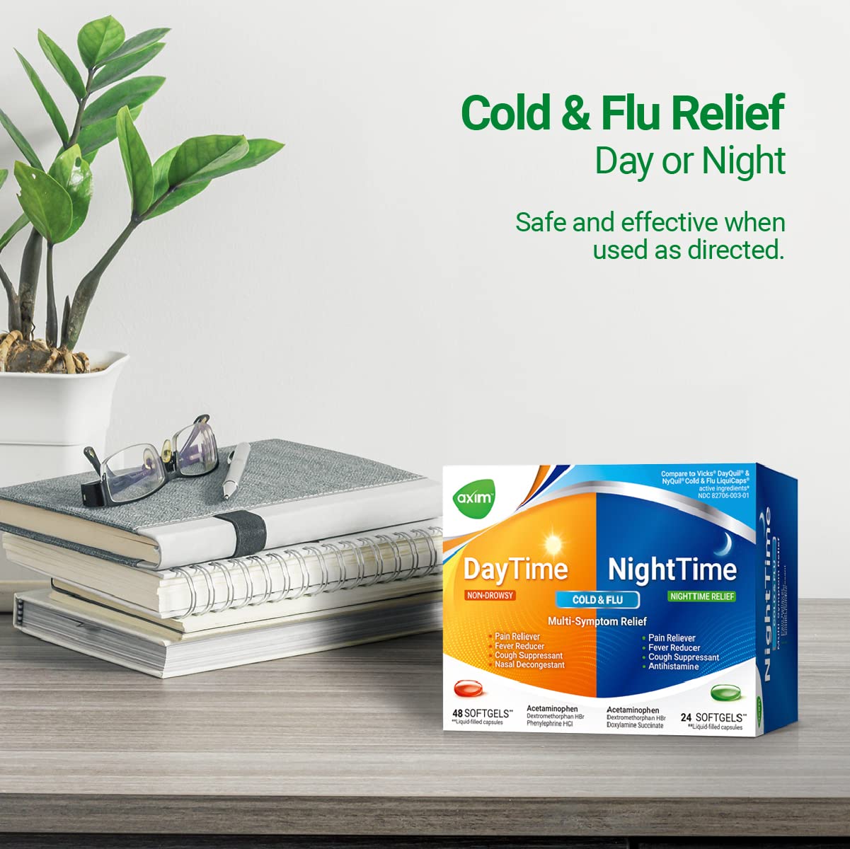 AXIM Day & Night 325-15-5-6.25 mg x 72 softgels AXIMAu supplements