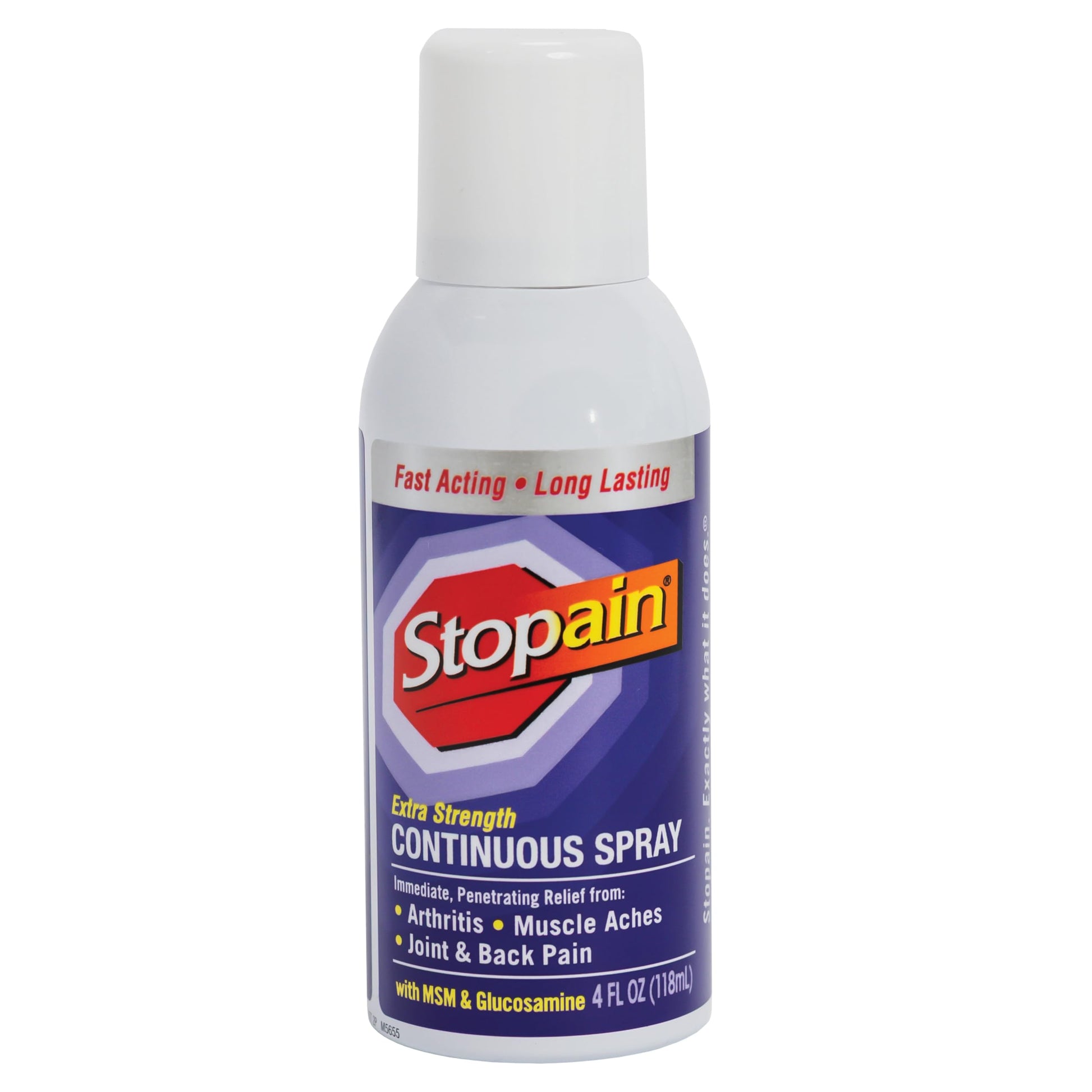 Stopain Pain Relief Spray 4oz, USA Made, Max Strength Fast Acting with Menthol, MSM, Glucosamine for Lower Back, Arthritis, Knee, Neck, Joints, HSA FSA Approved OTC Topical Analgesic Product StopainAu supplements