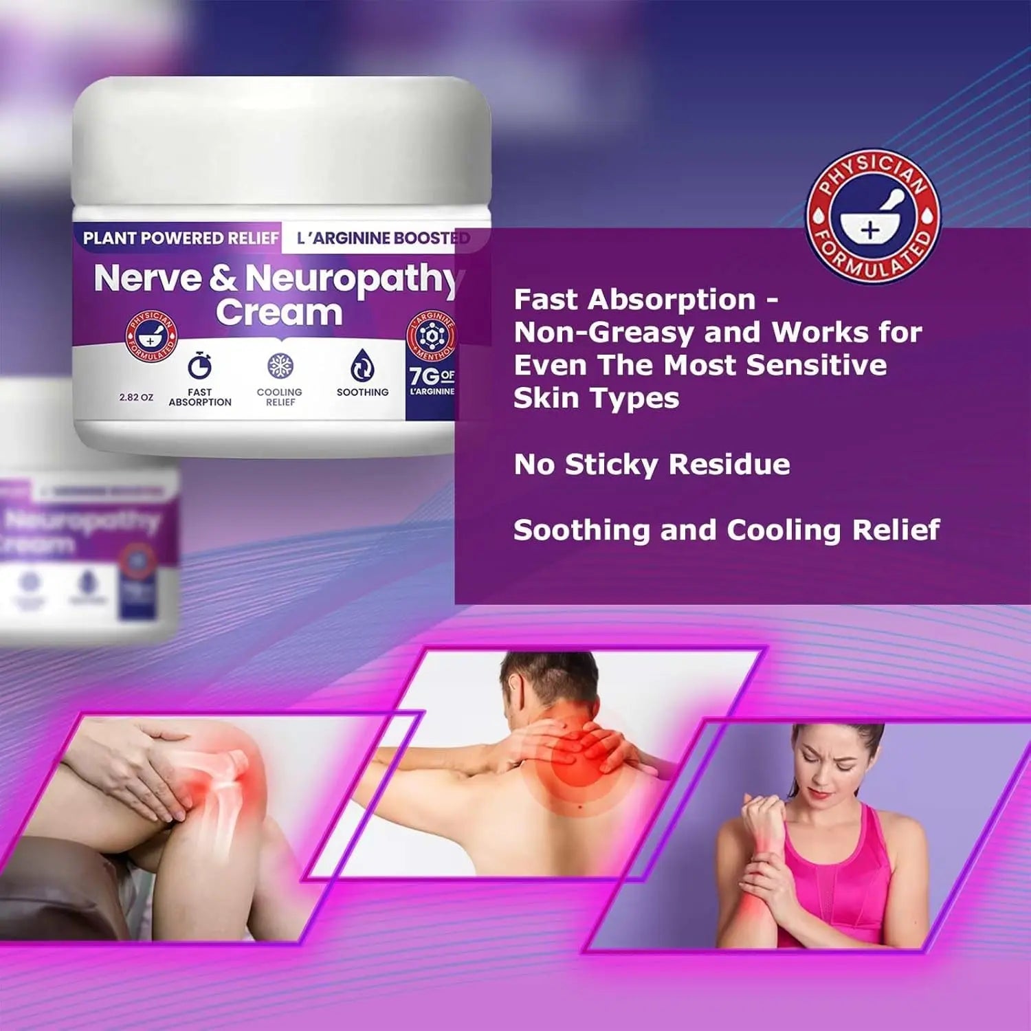 Nerve and Neuropathy Cream – Plant Powered Relief for Foot, Hands, Legs, Toes Includes 7grams of L’Arginine; Vitamin B6, Arnica, Aloe -2.82oz M PAIN MANAGEMENT TECHNOLOGIESAu supplements
