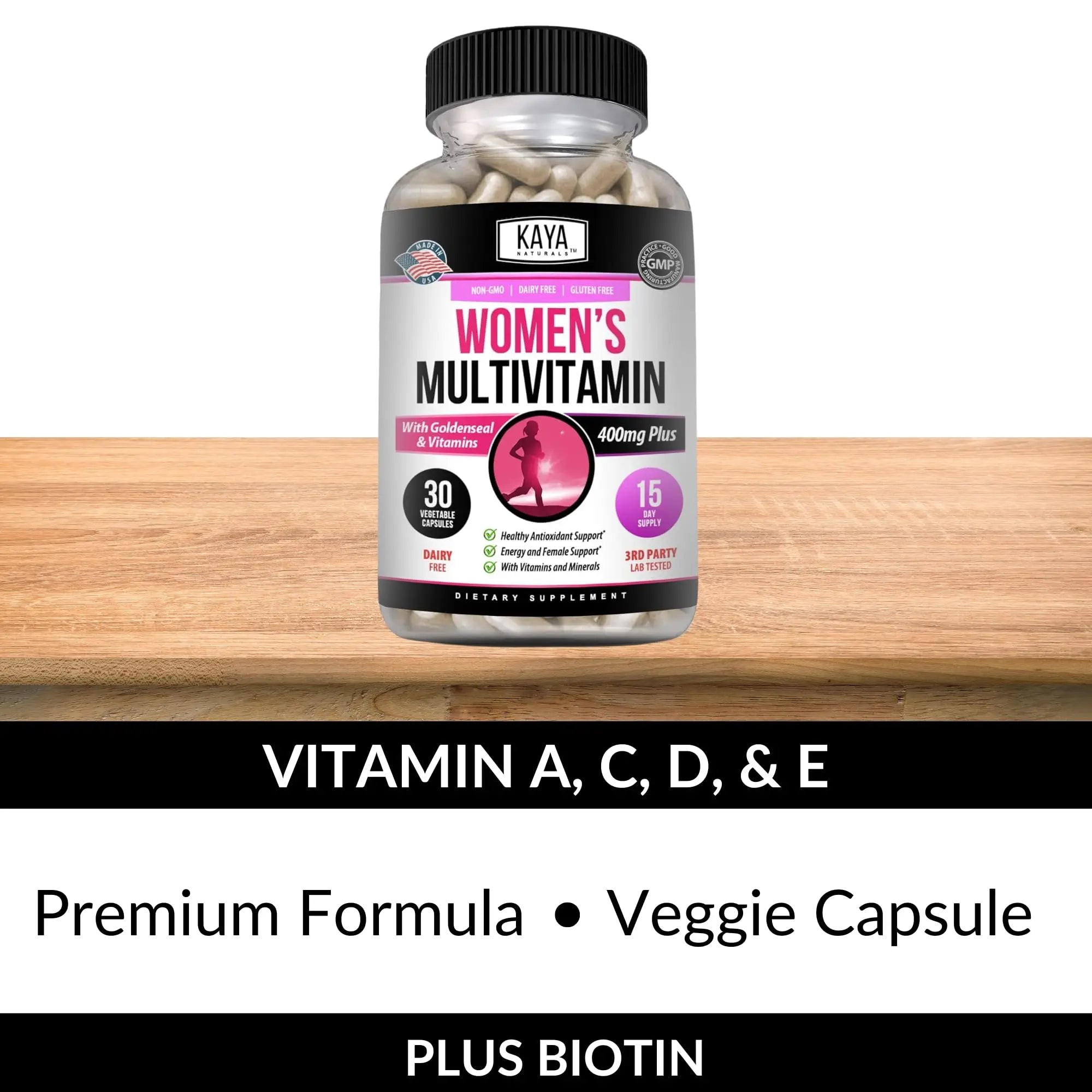 Kaya Naturals Women's Multivitamin, Overall Healthy Antioxidant, and Immune Support, Vitamins A, D, C, E, Biotin Kaya NaturalsAu supplements