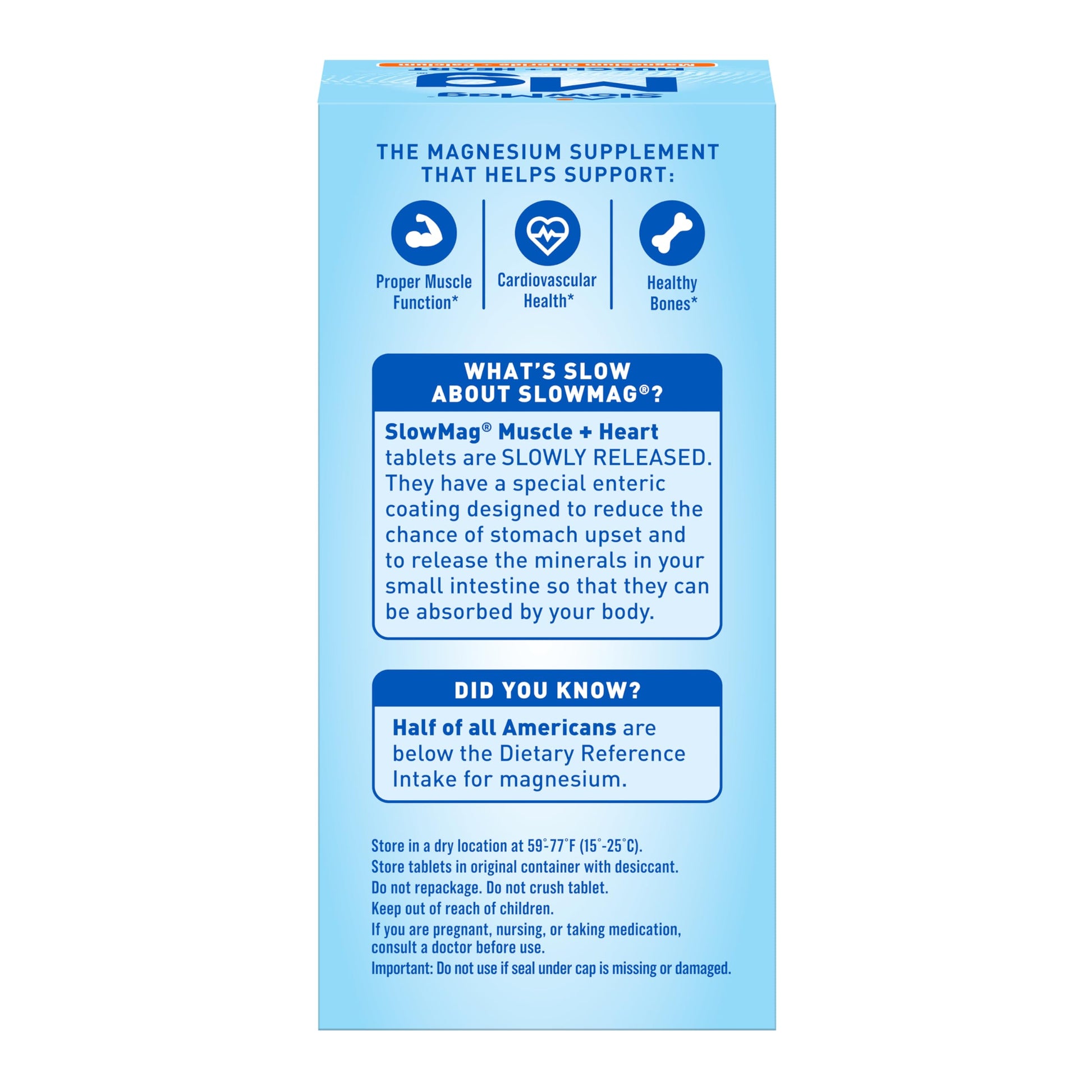 SlowMag Muscle & Heart Magnesium Chloride Supplement with Calcium, 120 Count, Supports Muscle Relaxation, Heart, Nerve & Bone Health, High Absorption Slow-MagAu supplements