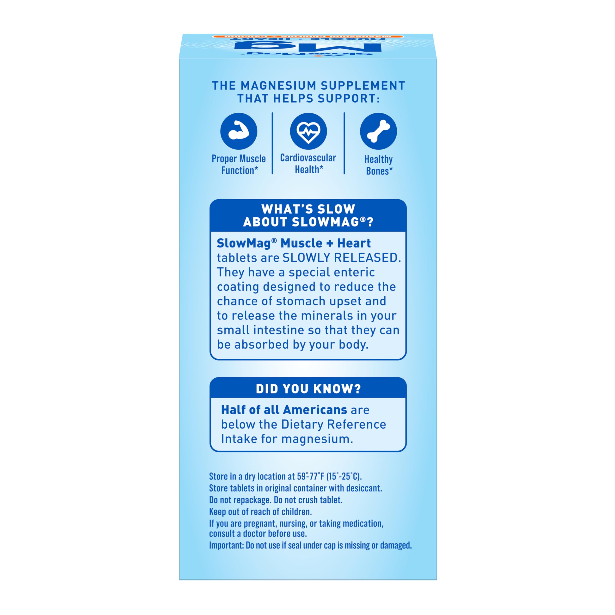SlowMag Muscle & Heart Magnesium Chloride Supplement with Calcium, 120 Count, Supports Muscle Relaxation, Heart, Nerve & Bone Health, High Absorption Slow-MagAu supplements