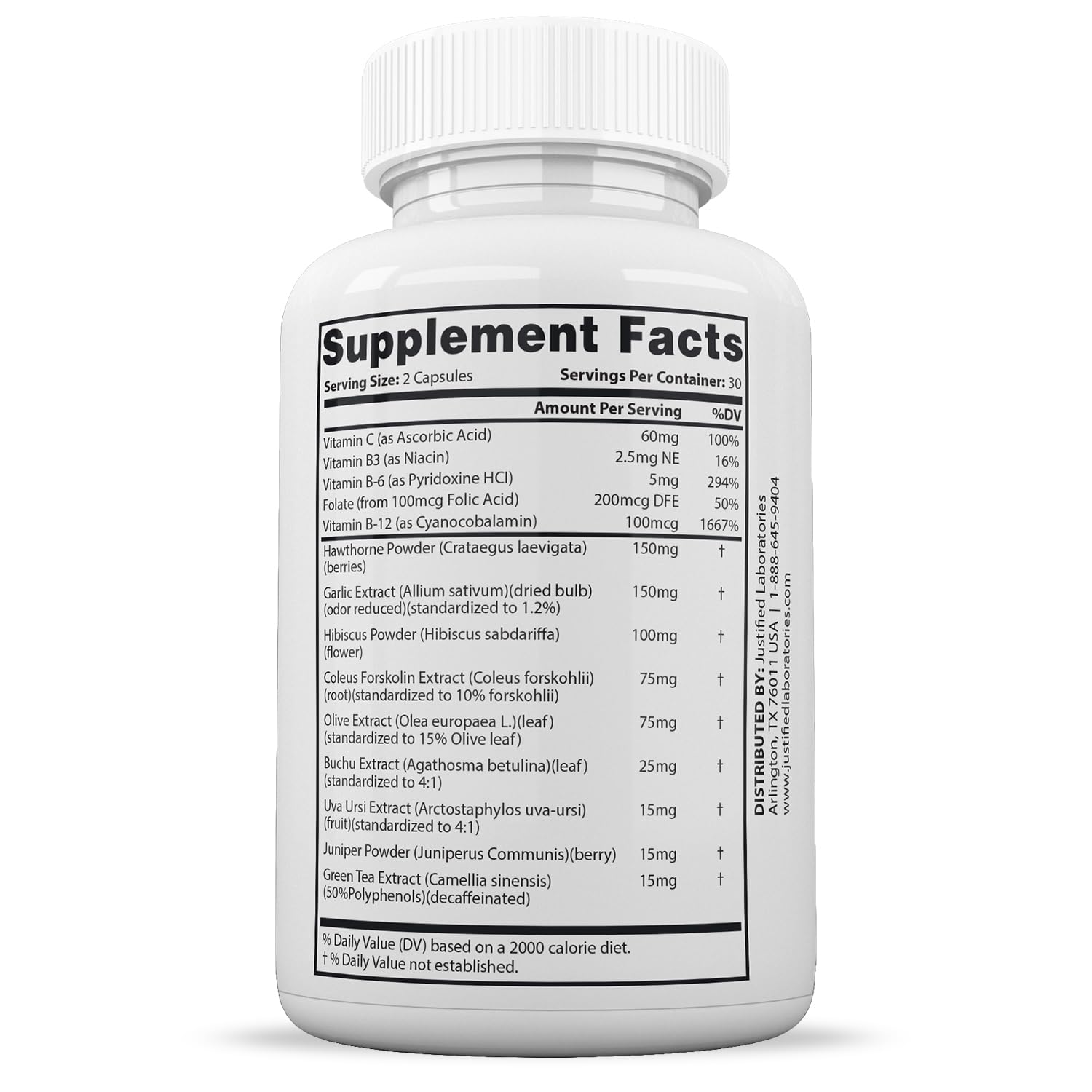 Justified Laboratories (2 Pack Blood Balance Advanced Formula 620MG Formula Supplement Pills 120 Capsules Justified LaboratoriesAu supplements