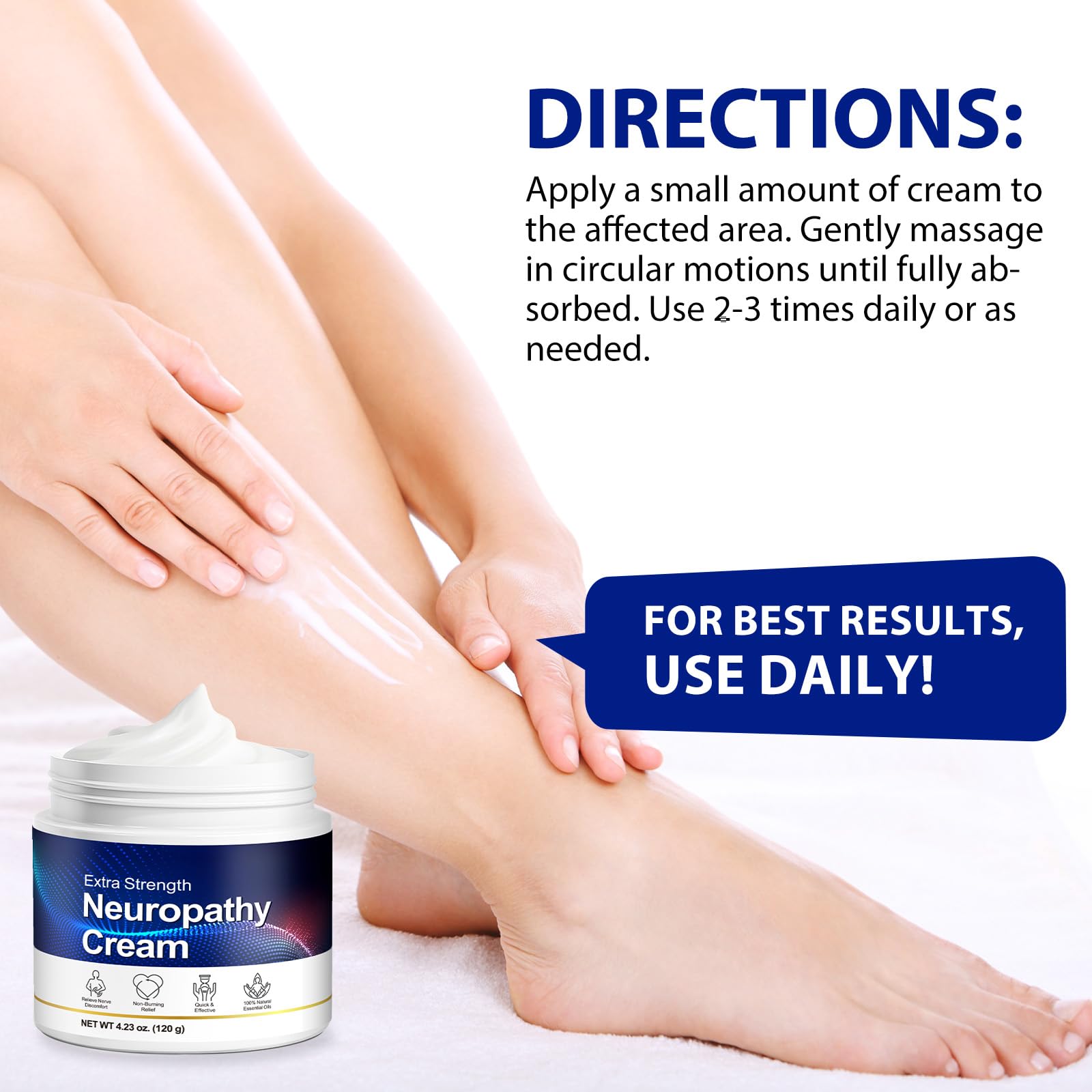 Neuropathy Cream for Feet, Legs & Hands – Lightweight, Plant-Based Formula with Cooling Comfort, 120g CFXYHNOXAu supplements