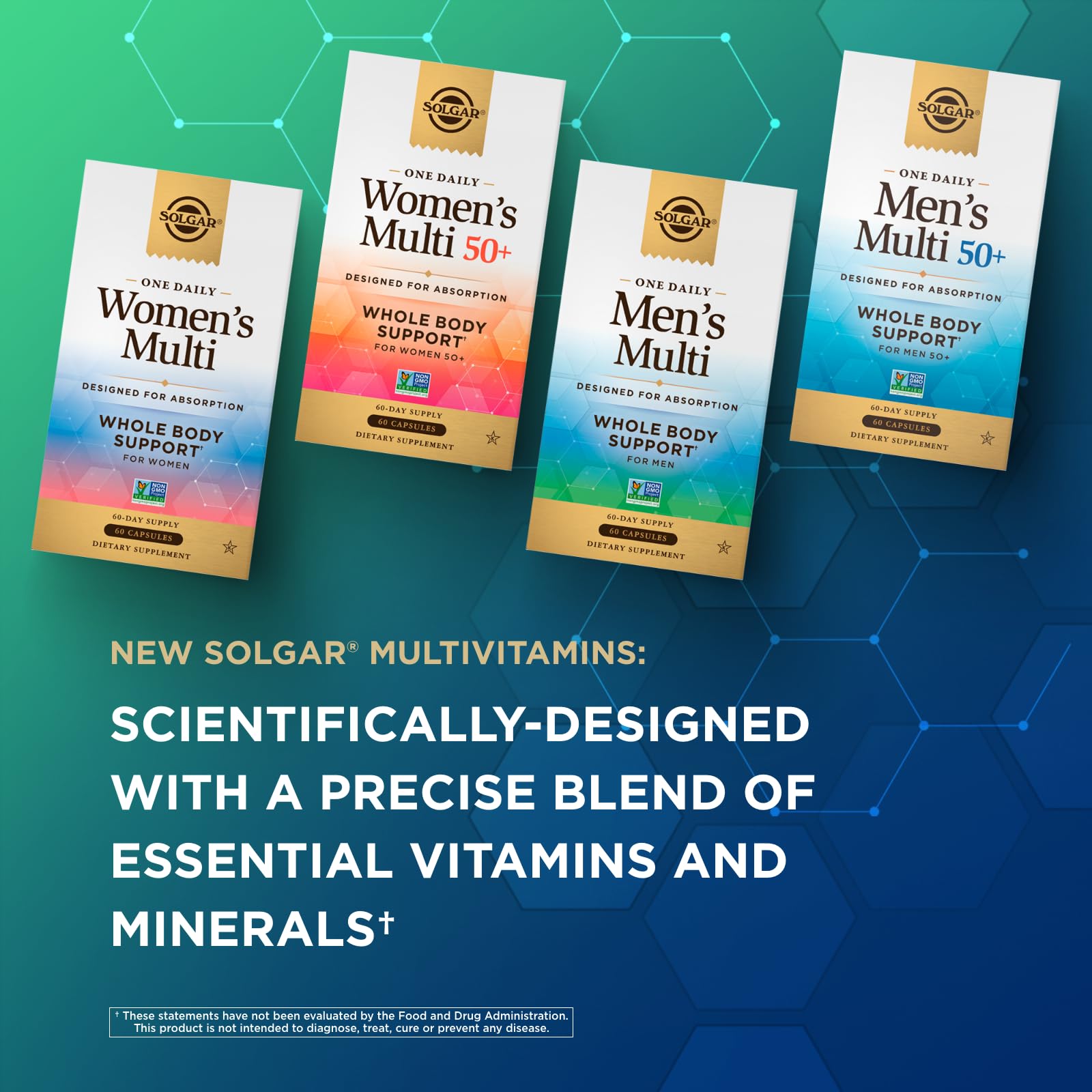 SOLGAR One a Day Women & Mens Bundle:Daily Women's Multi Whole Body Support, 60 Servings + Daily Men's Multivitamin Whole Body Support Supplement, 60 Servings SOLGARUS supplements