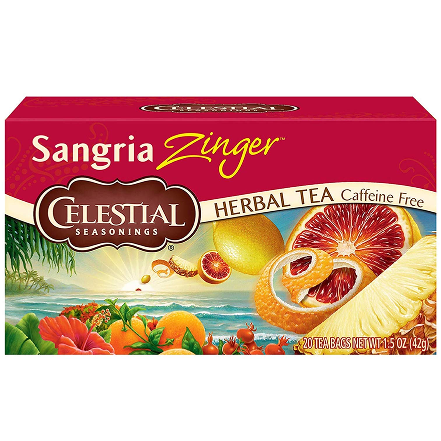 Celestial Seasonings Herbal Tea, Sangria Zinger, 20 Count (Pack of 6) Celestial SeasoningsAu supplements