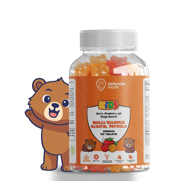 Defender Mami Kids Vitamin Gummies – Multivitamin & Mineral Formula, Non‑GMO · Gluten‑Free, 90 Count Chewables for Daily Immune Defender MamiAu supplements