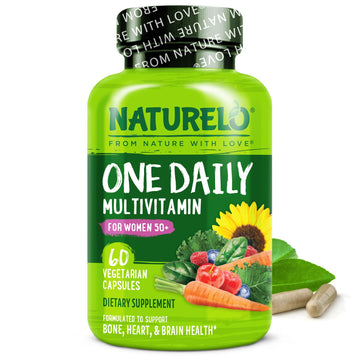 NATURELO One Daily Multivitamin for Women 50+ (Iron Free) - Menopause Support for Women Over 50 - Whole Food Supplement - Non-GMO - No Soy - 60 Capsules - 2 Month Supply NATURELOAu supplements