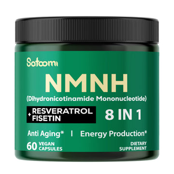 Satoomi 8in1 NMNH - NMN Supplement Alternative - NAD Supplement to Support NAD Levels Added Fisetin, Resveratrol, Quercetin, Turmeric, Berberine, Vitamin D3 & C - 60 Count for 30 Days SatoomiAu supplements