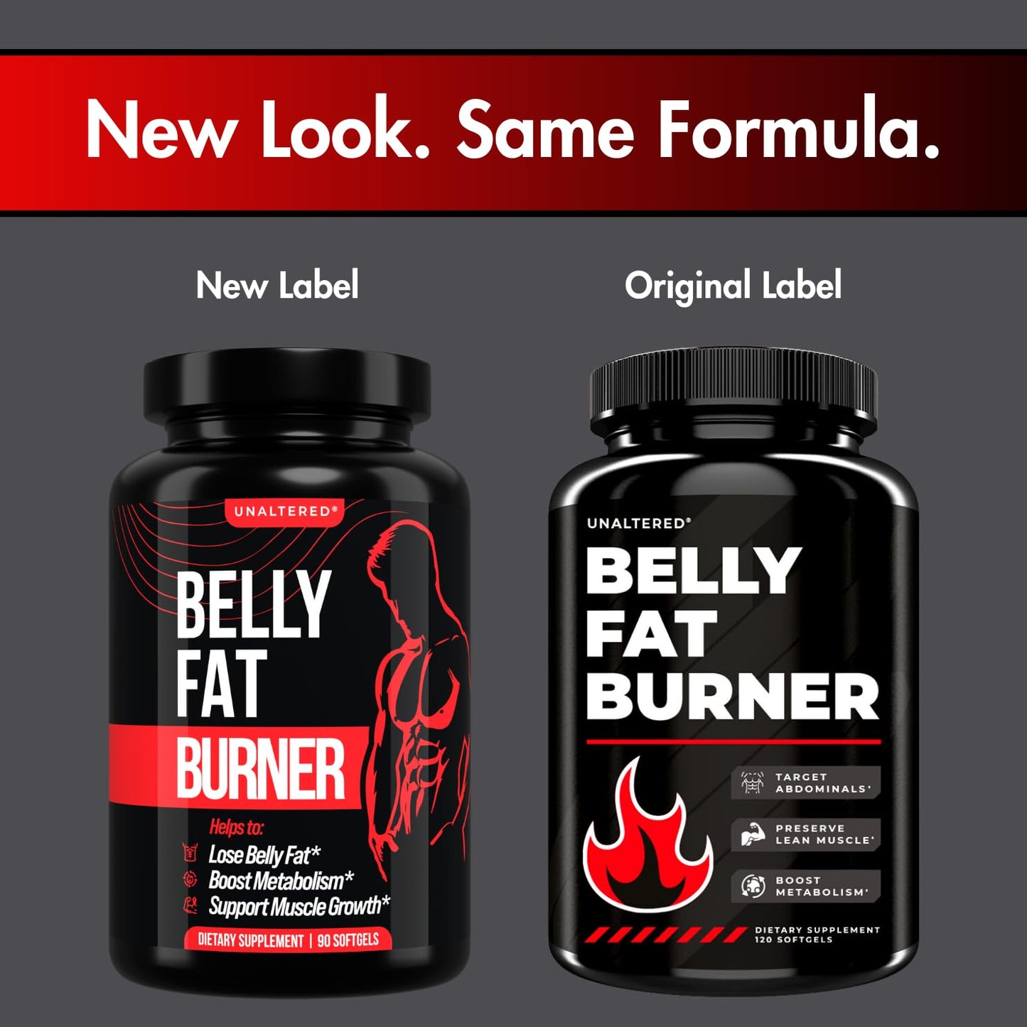 UNALTERED Belly Fat Burner for Men - Lose Belly Fat, Tighten Abs, Support Lean Muscle UNALTEREDUS supplements