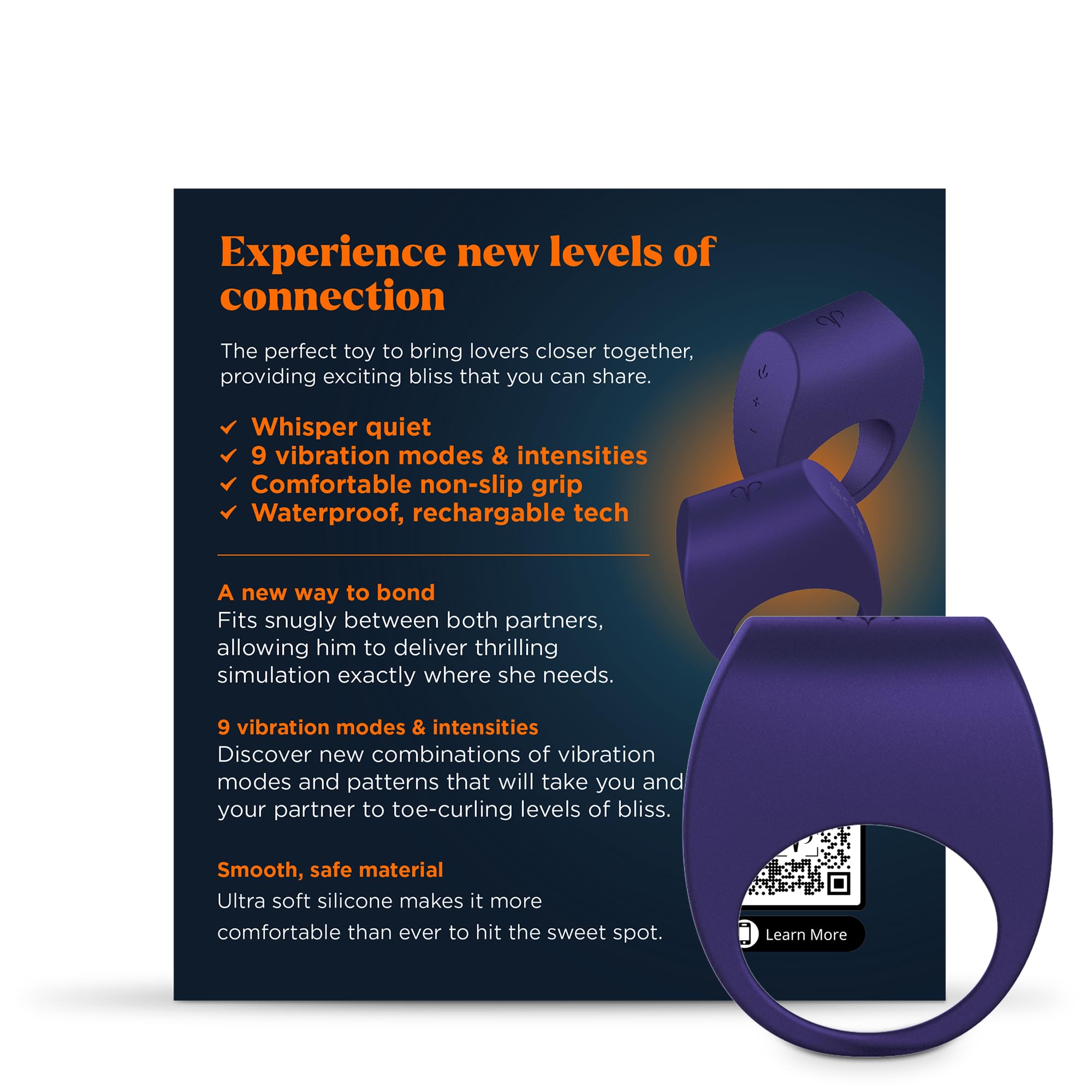 Promescent Cock Ring with 9 Vibrating Intensities, Sex Toys for Men, Penis Ring Vibrator for Better Erections, Silicone Sex Toy, Clitoral Stimulator for her, Intimate Couples Toys PromescentAu supplements