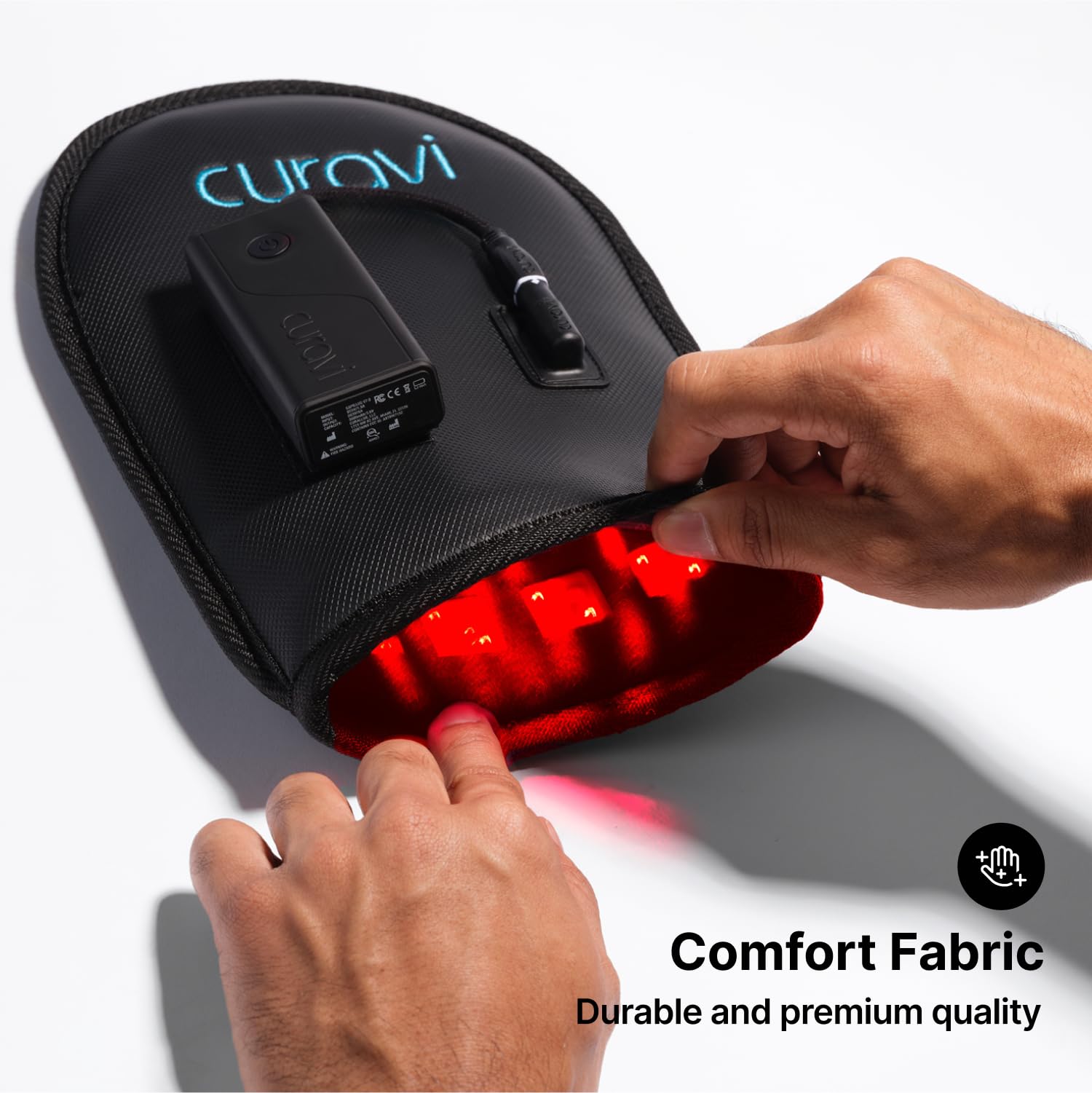 CURAVI Wellness Glove - Enhanced Comfort & Support for Hands and Wrists with Advanced Red CURAVIAu supplements