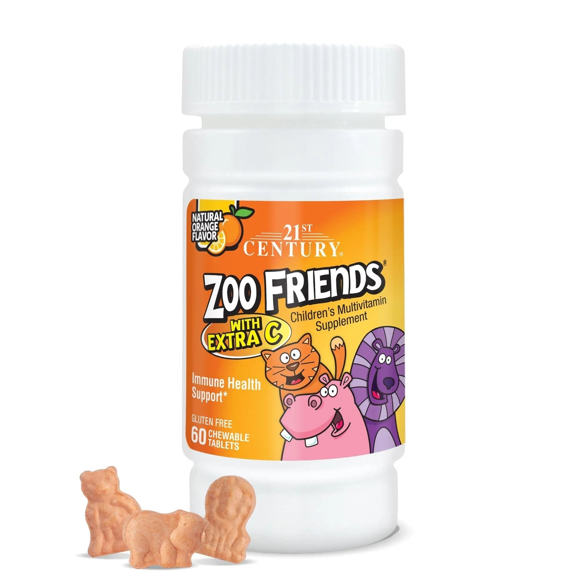21st Century Zoo Friends with Extra C Chewable Tablets, 60 Count 21st CenturyAu supplements