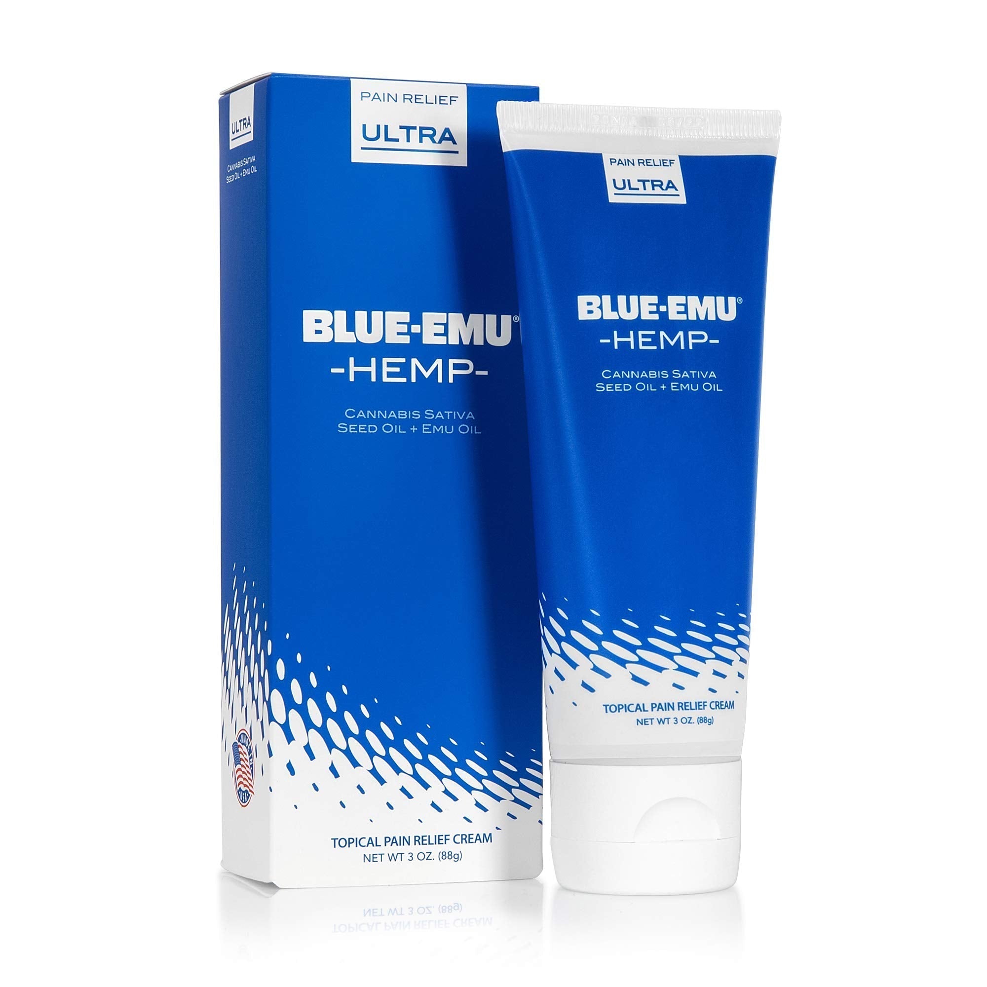BLUE-EMU Ultra Hemp Arthritis Pain Relief Cream for Fast Joint & Muscle Relief, 3 Oz, 1 Pack BLUE-EMUAu supplements
