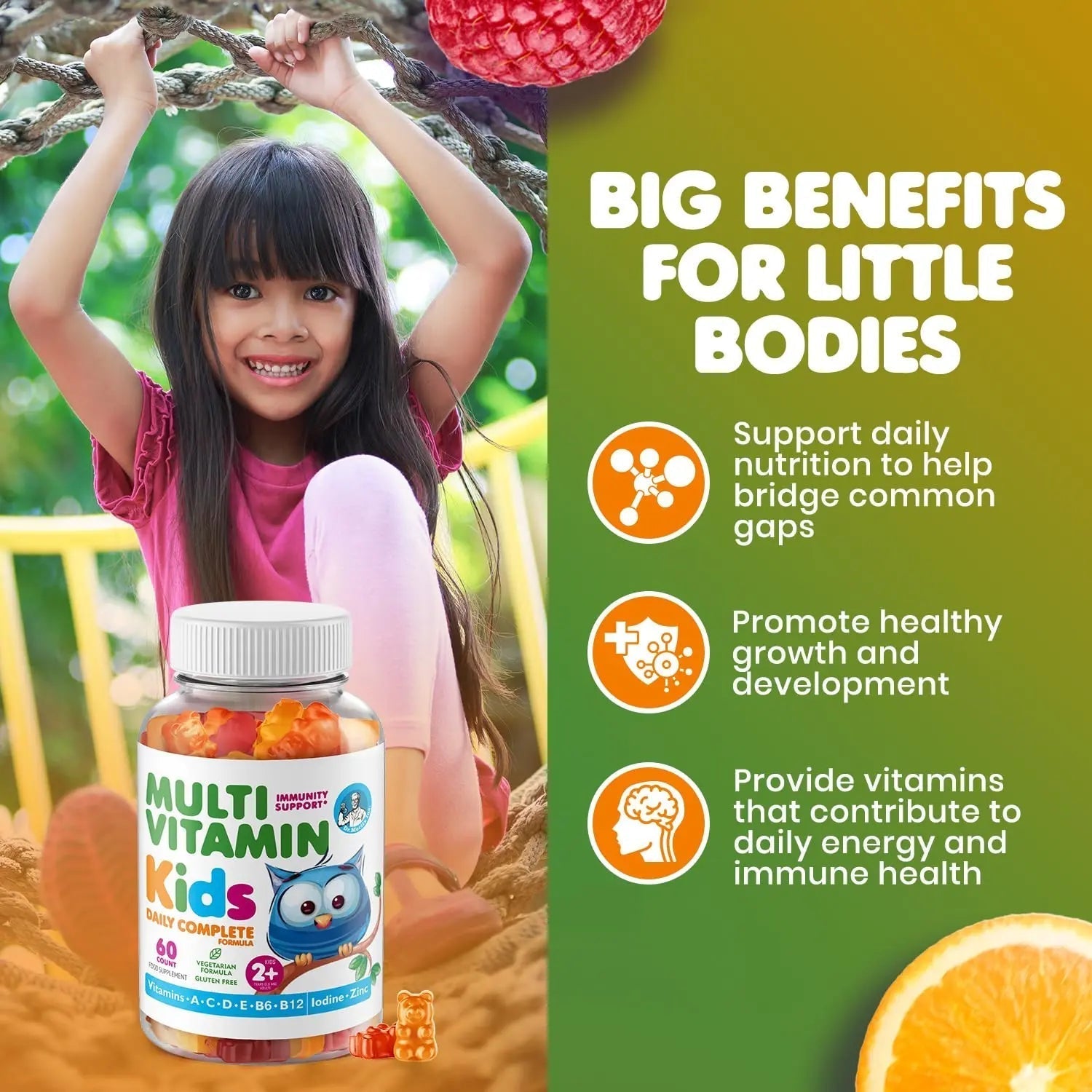 DR. MORITZ Omega 3 Gummies (90 Count) and Kids Multivitamin Gummies Bundle (60 Count) - for Daily Health Support - Vegan DHA Omega 3 for Kids DR. MORITZAu supplements