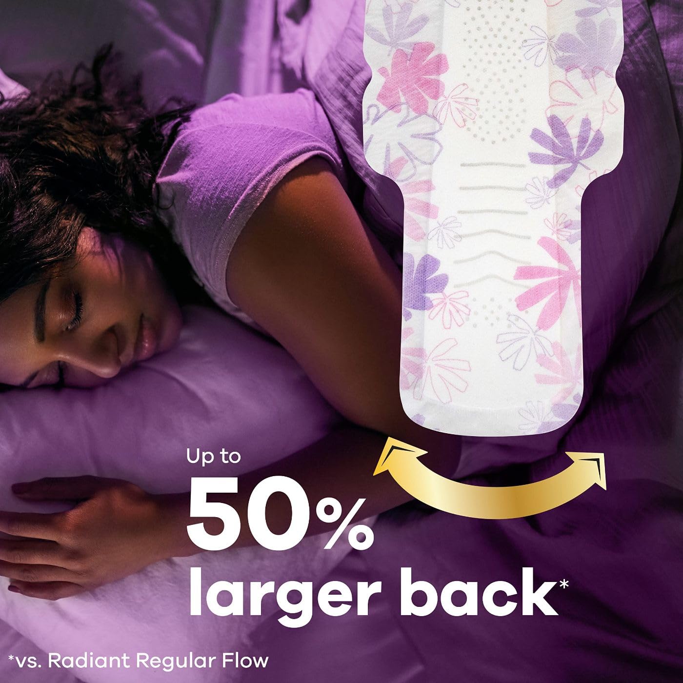 Always Radiant Feminine Pads for Women, Size 4 Overnight Pads AlwaysUS supplements